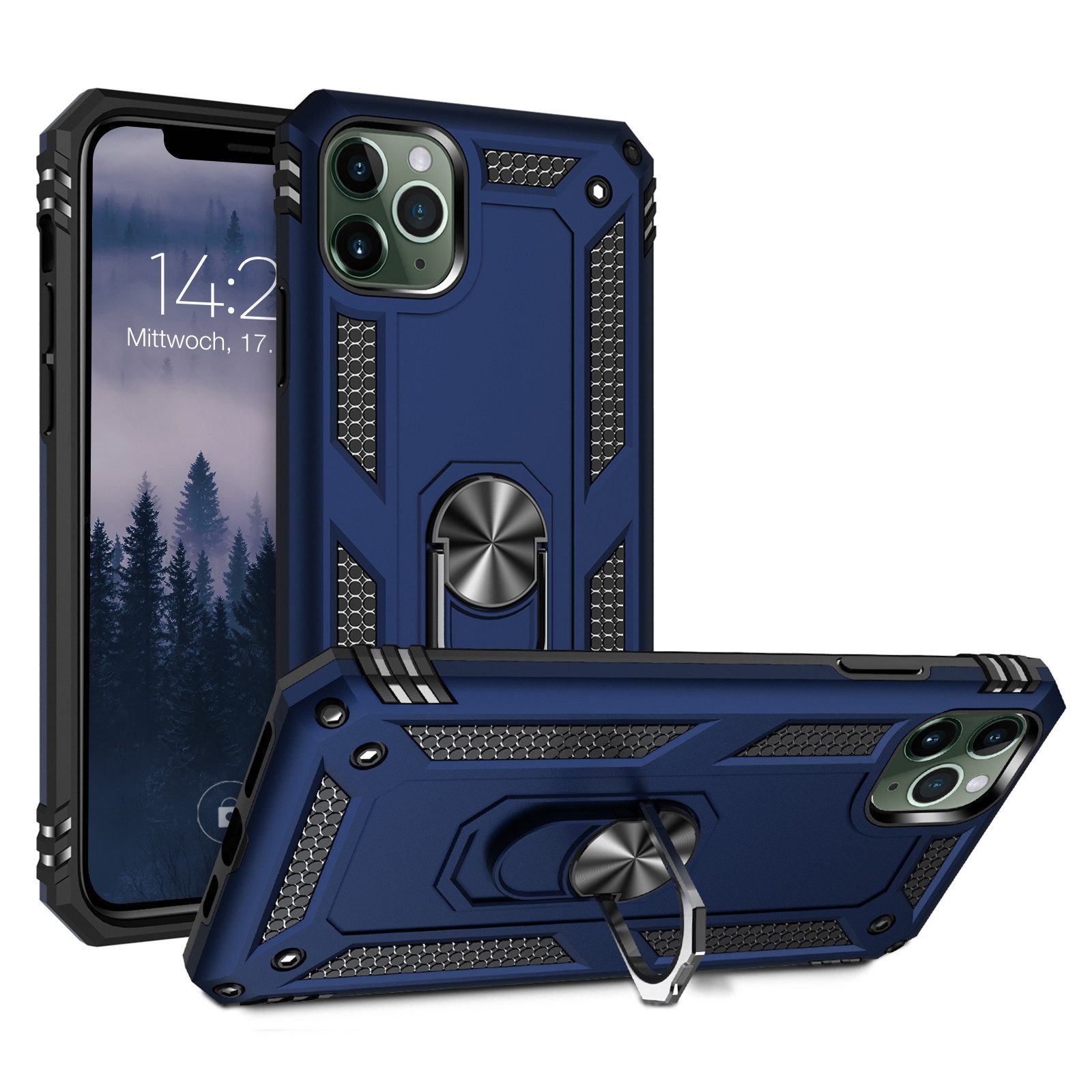 Tec-Expert Handyhülle Outdoor Cover Hülle für Apple iPhone 11 Pro 5.8 Zoll, 5.8, Premium Hülle aus verstärktem Polycarbonat