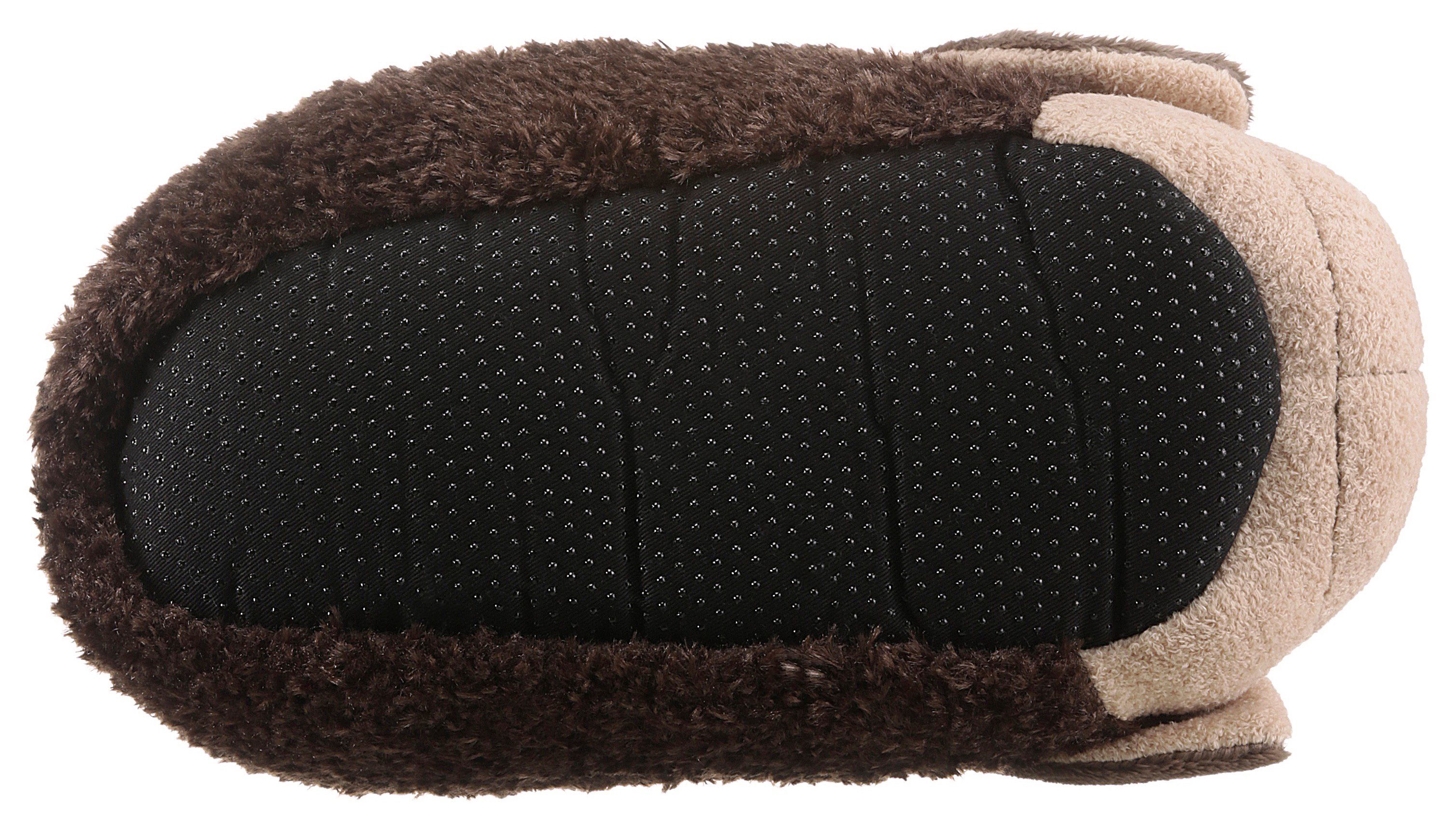 Nici JOLLY Coco Schaf Plüsch Hausschuhe Pantoffel mit Schaf Motiv und hübscher Schleife