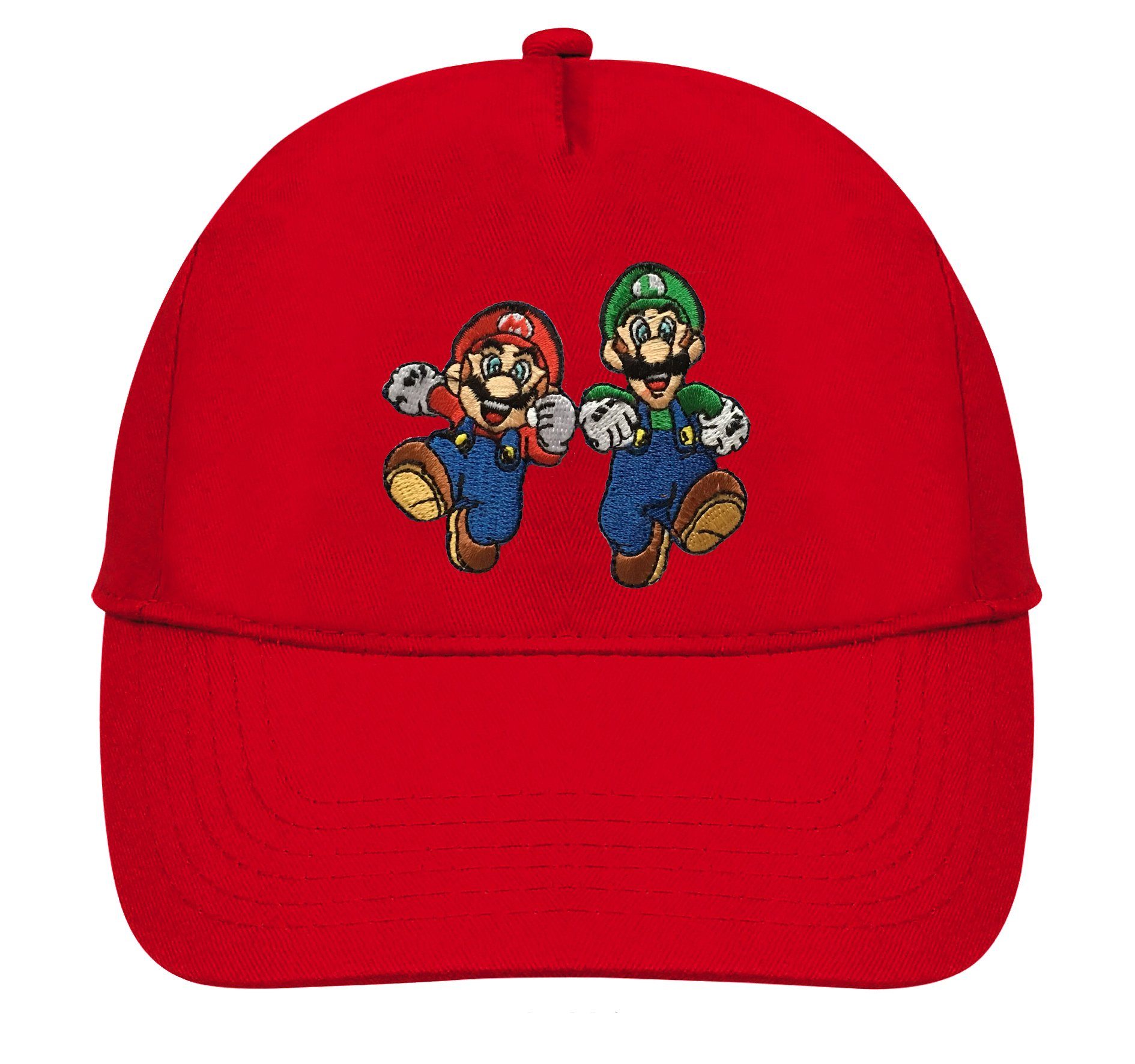 Youth Designz Baseball Cap Mario & Luigi Kinder Cap mit modischer Logo Stickerei Rot