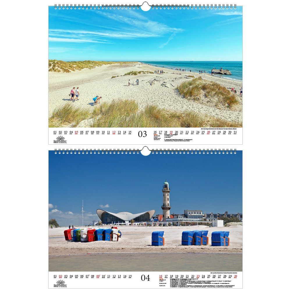 Wandkalender 2026 'Faszinierende Ostseeküste' - A3 Format Mit 12 Motiven