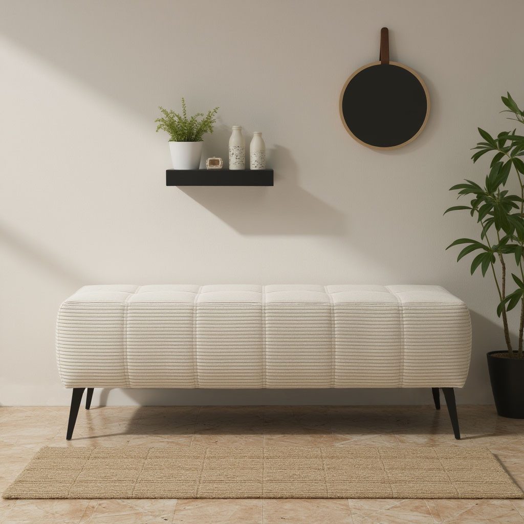 DOMO collection Hocker Trento, mit Kufenfuß oder Einzelfuß, Fußhöhe passend für gängige Saugroboter!