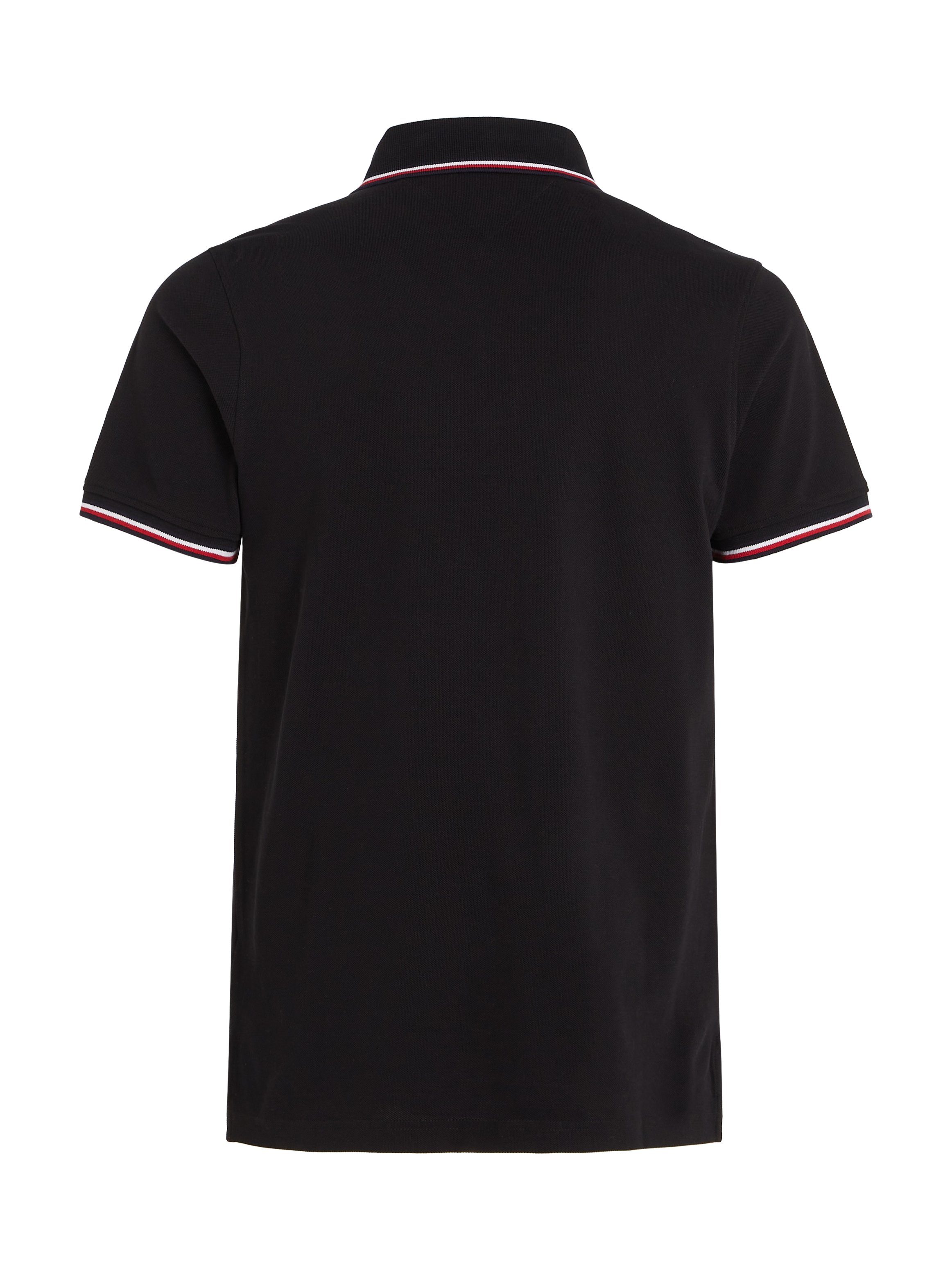 Hilfiger SLIM TOMMY POLO black Poloshirt TIPPED Tommy
