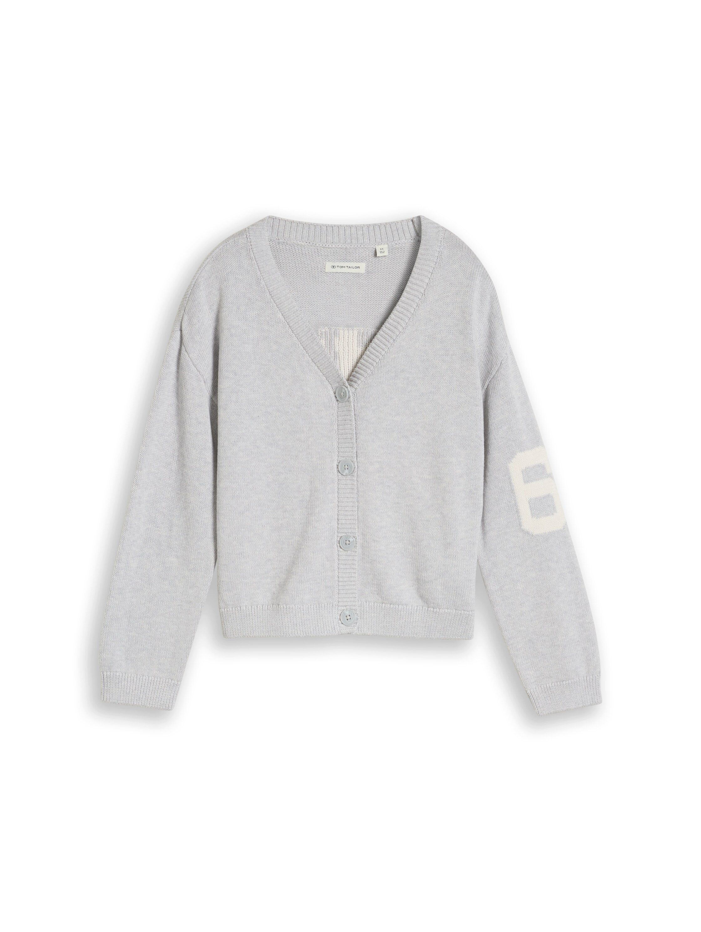 TOM TAILOR Strickjacke mit V-Ausschnitt und Knopfleiste