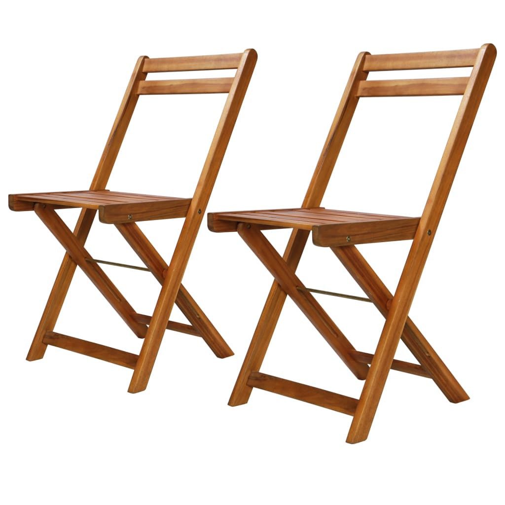 vidaXL Gartenstuhl Outdoor-Bistrostühle 2 Stk. Massivholz günstig online kaufen