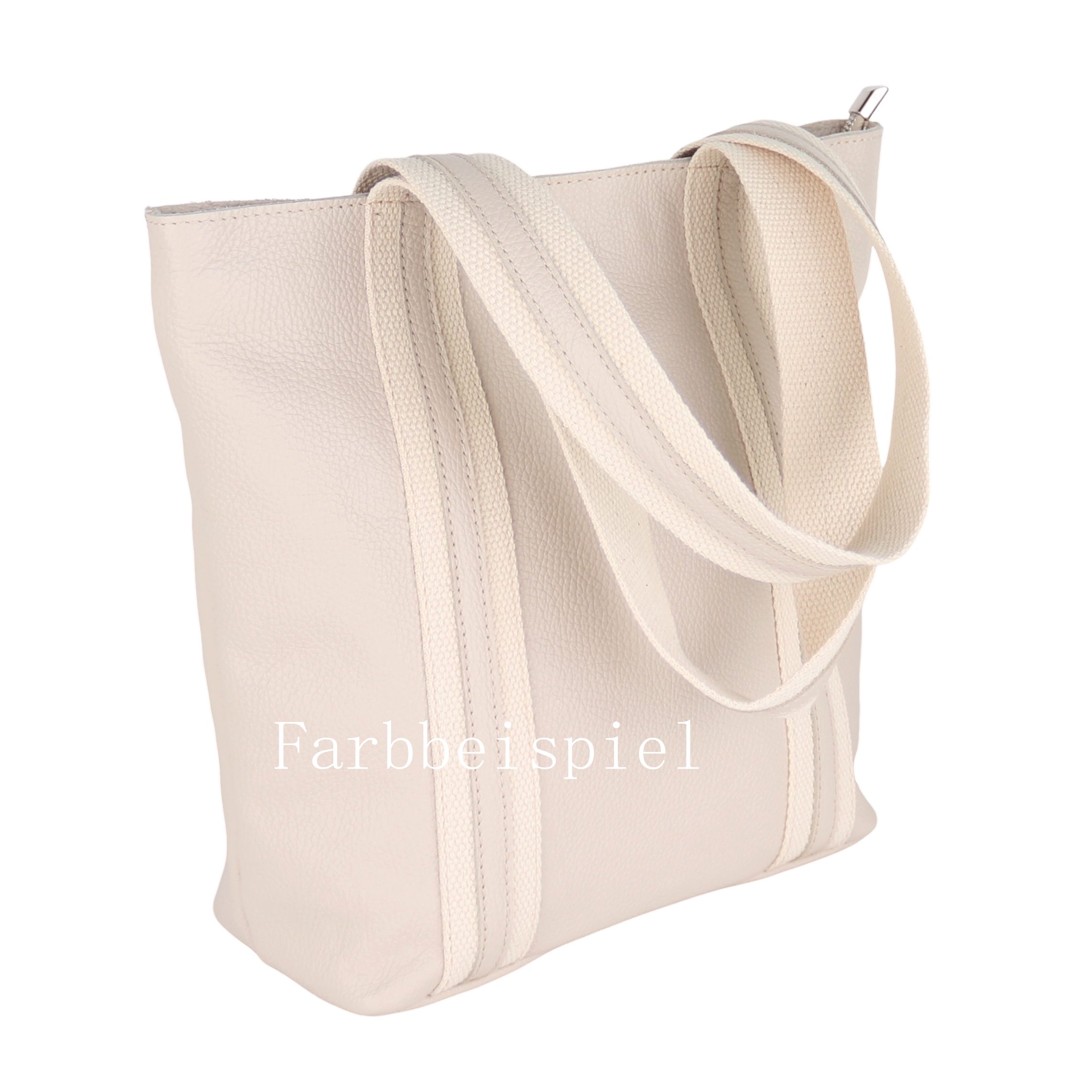 MIRROSI Shopper aus Echtleder, Made in Italy, Shopper Tasche, Tragetasche (30x35x12cm) mit Stauraum A4 Ordner