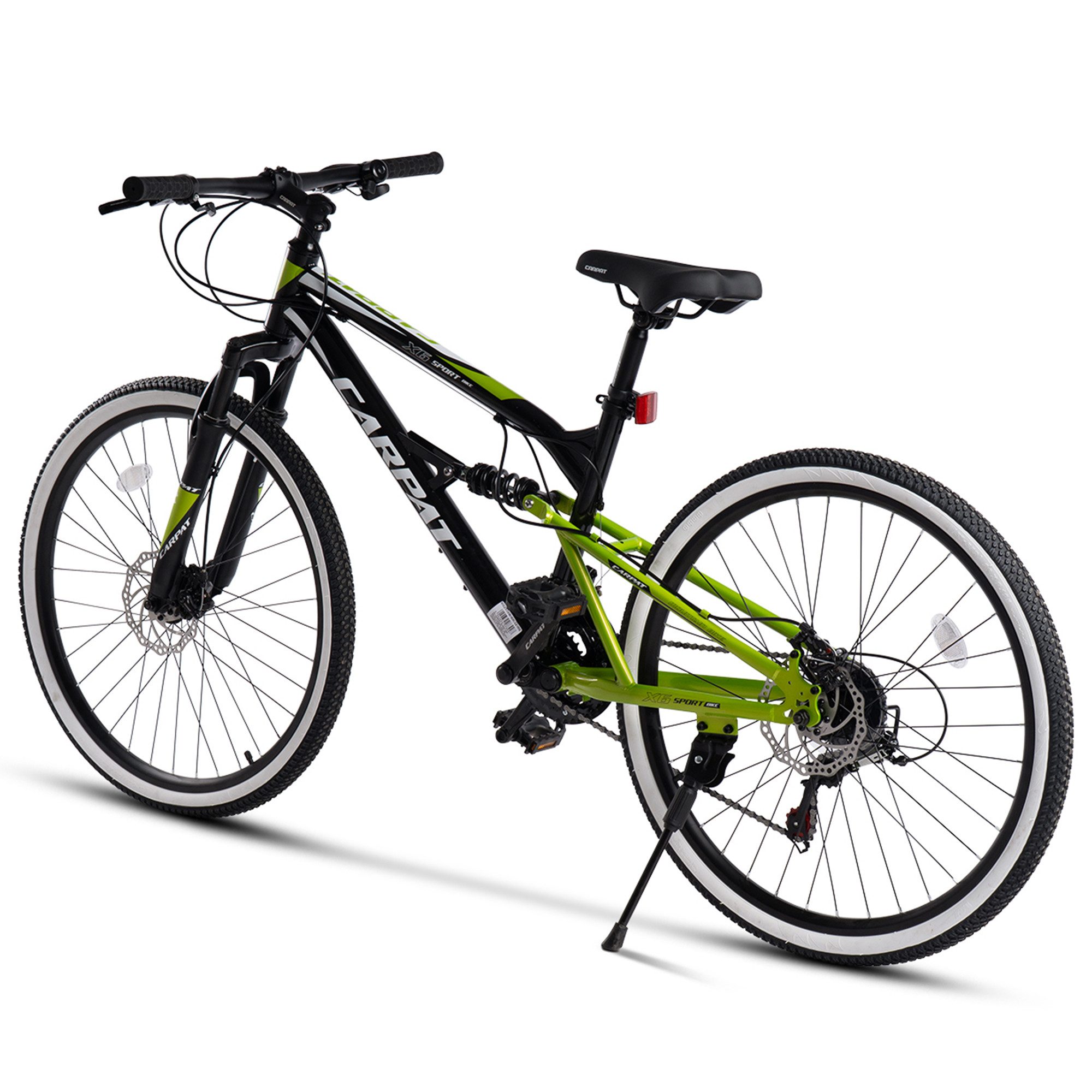 CARPAT SPORT Mountainbike 24 26 Zoll Fahrrad für Herren Damen Jungen, 21 Gang Shimano Tourney Schaltwerk, Kettenschaltung, mechanische Scheibenbremse, MTB Fahrrad Bike