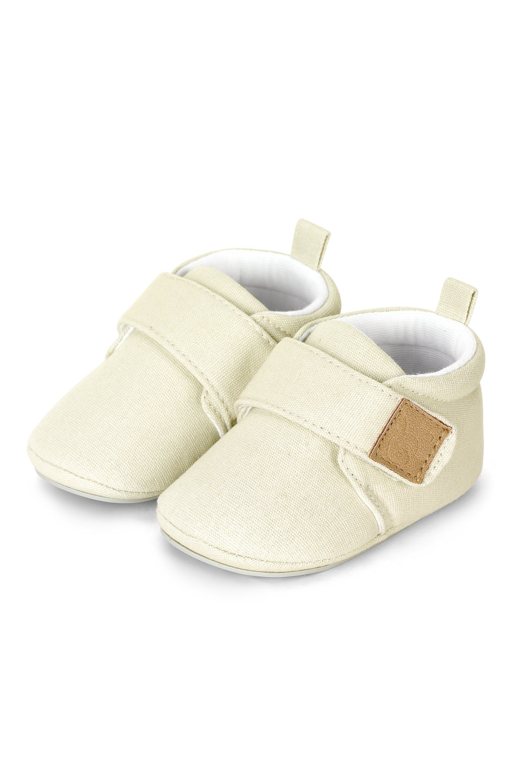Sterntaler® Krabelschuhe uni Krabbelschuh Krabbelschuhe Baby mit Klettverschluss und Anti-Rutsch-Sohle