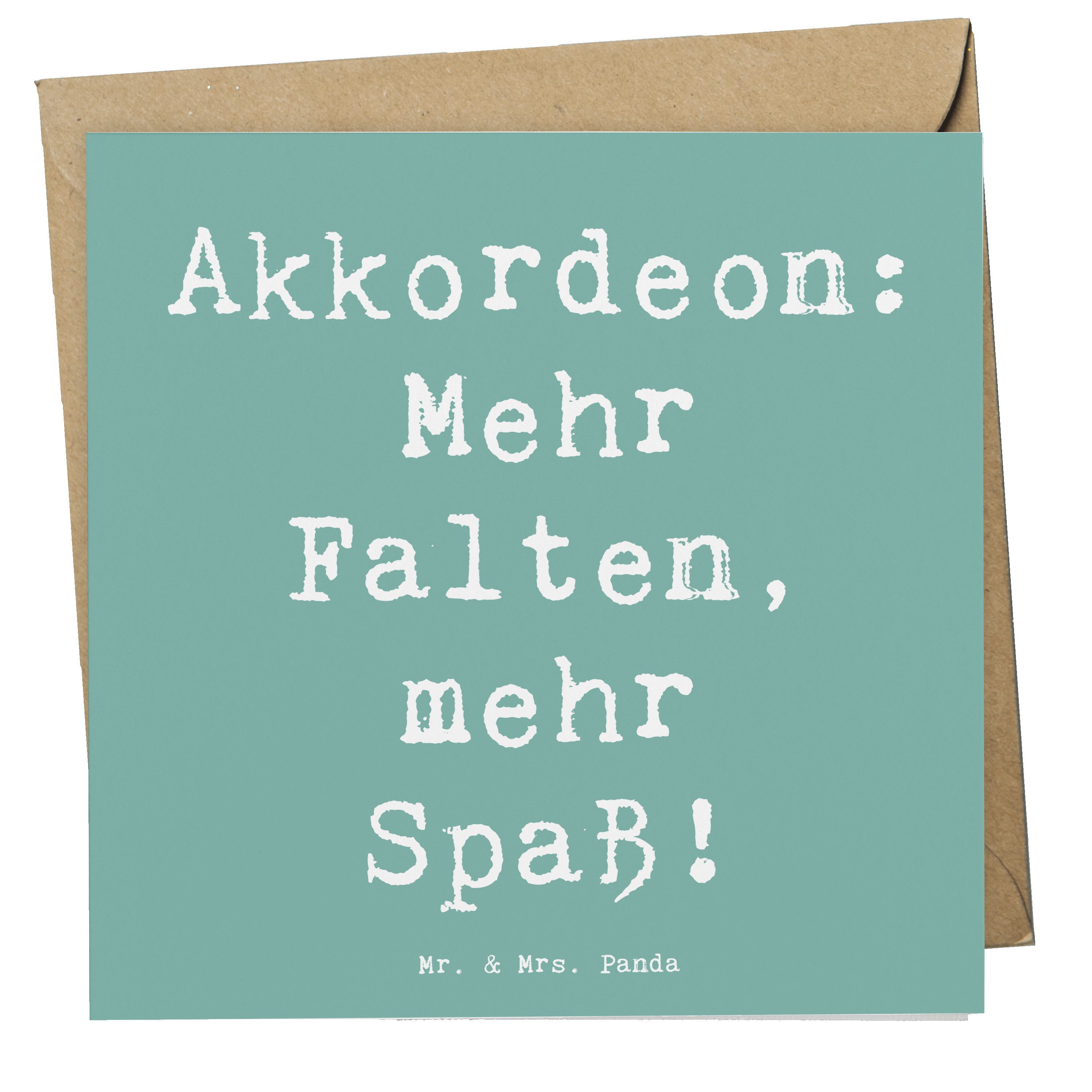 Grußkarte Akkordeon Spaß - Meeresbrise - Geschenk, Geburtstagskarte, emotional