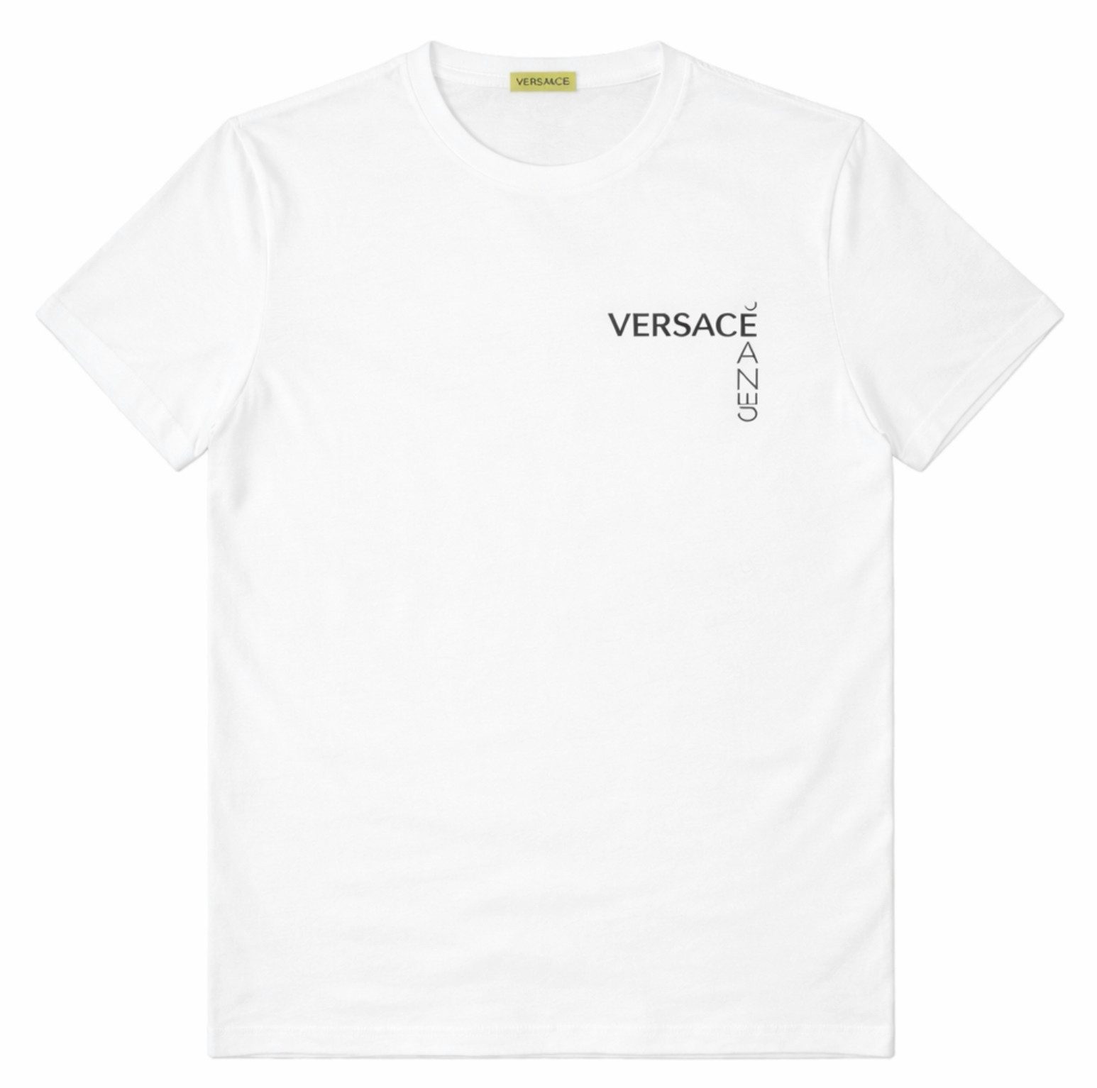 Versace Jeans Couture Print-Shirt T-Shirt Logo-Print Doppelte Nähte am Saum für bessere Formstabilität