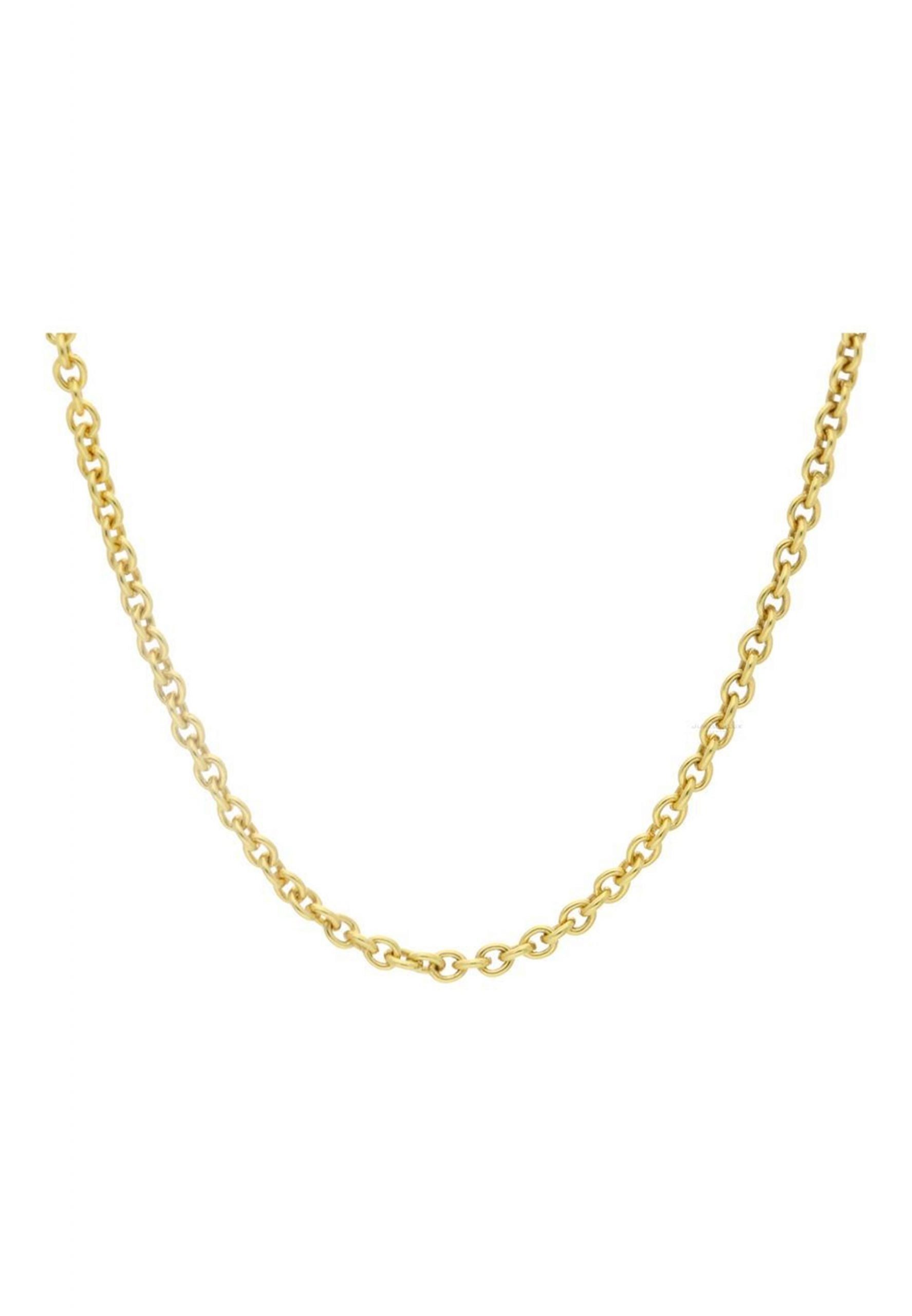 JuwelmaLux Goldkette Halskette Gold Rundankerkette 50 cm (1-tlg), Damen Halskette  Gold 585/000, inkl. Schmuckschachtel