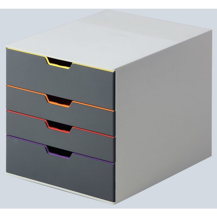Schubladenbox Durable Schubladenbox 280x292x356 gr 4 farbige Schubladen