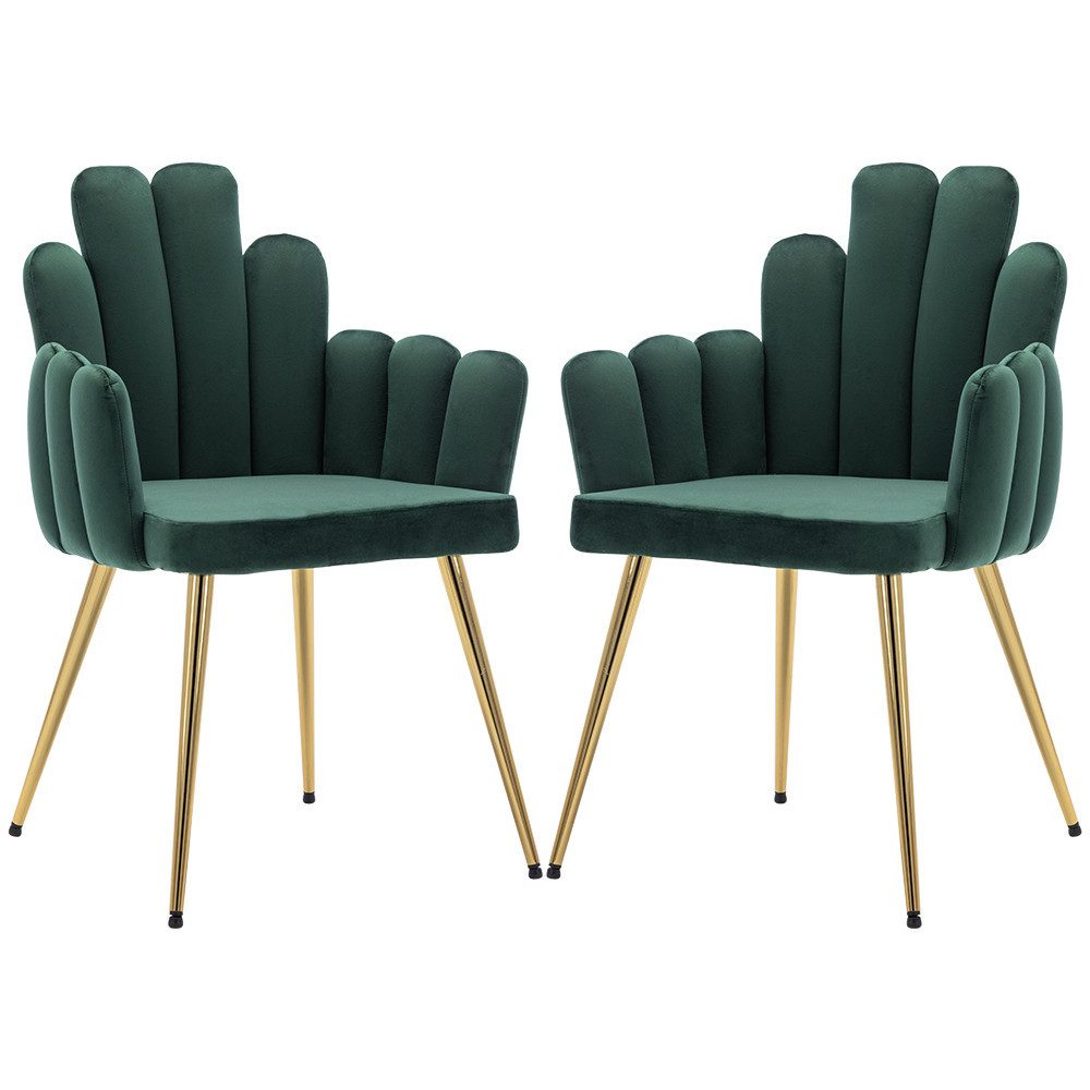 WAHSON OFFICE CHAIRS Esszimmerstuhl 2/4er Set, Samt Polsterstuhl Muschel Se günstig online kaufen