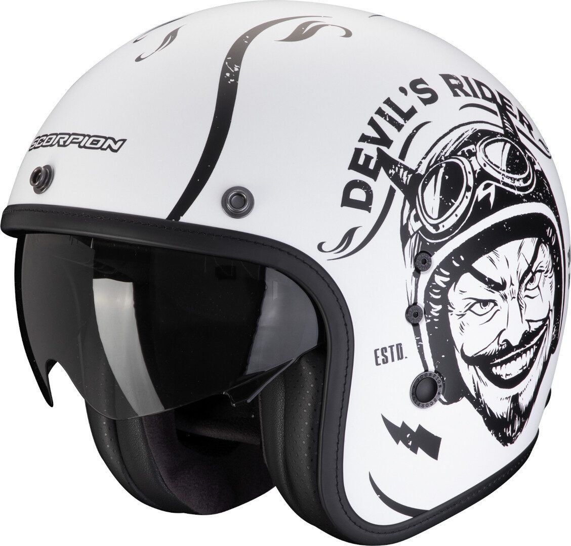 Scorpion Exo Motorradhelm Belfast Evo Romeo Jethelm, integriertes Sonnenvisier