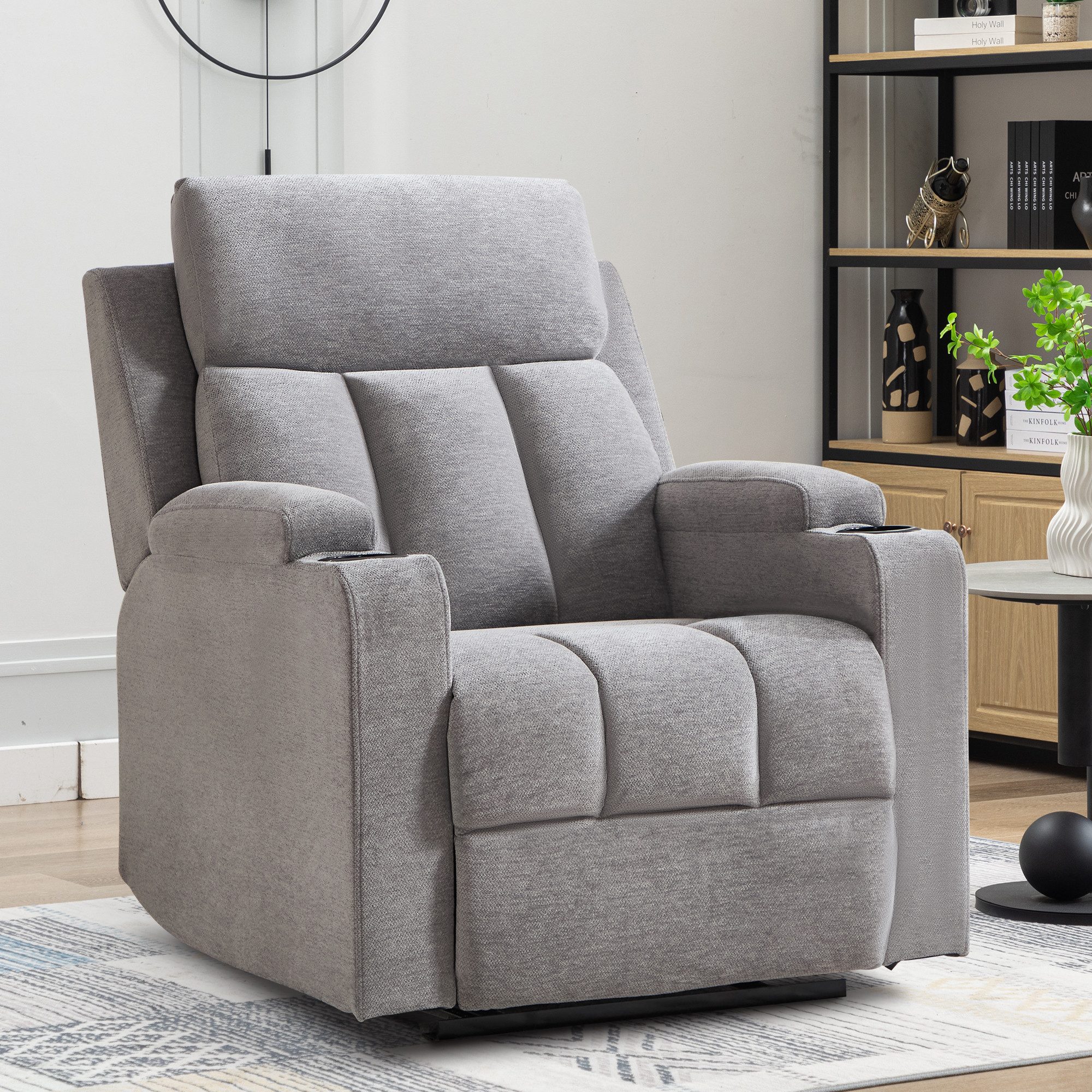 CANMOV Relaxsessel Canmov Fernsehsessel mit Liegefunktion,TV Sessel, Ruhesessel (1-St), Manueller Relaxsessel mit Verstellbarer Rückenlehne und Fußstütze