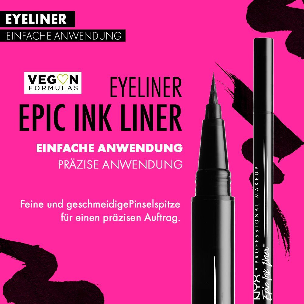 Eyeliner NYX Black Professional Makeup Liner Epic EIL01 Ink