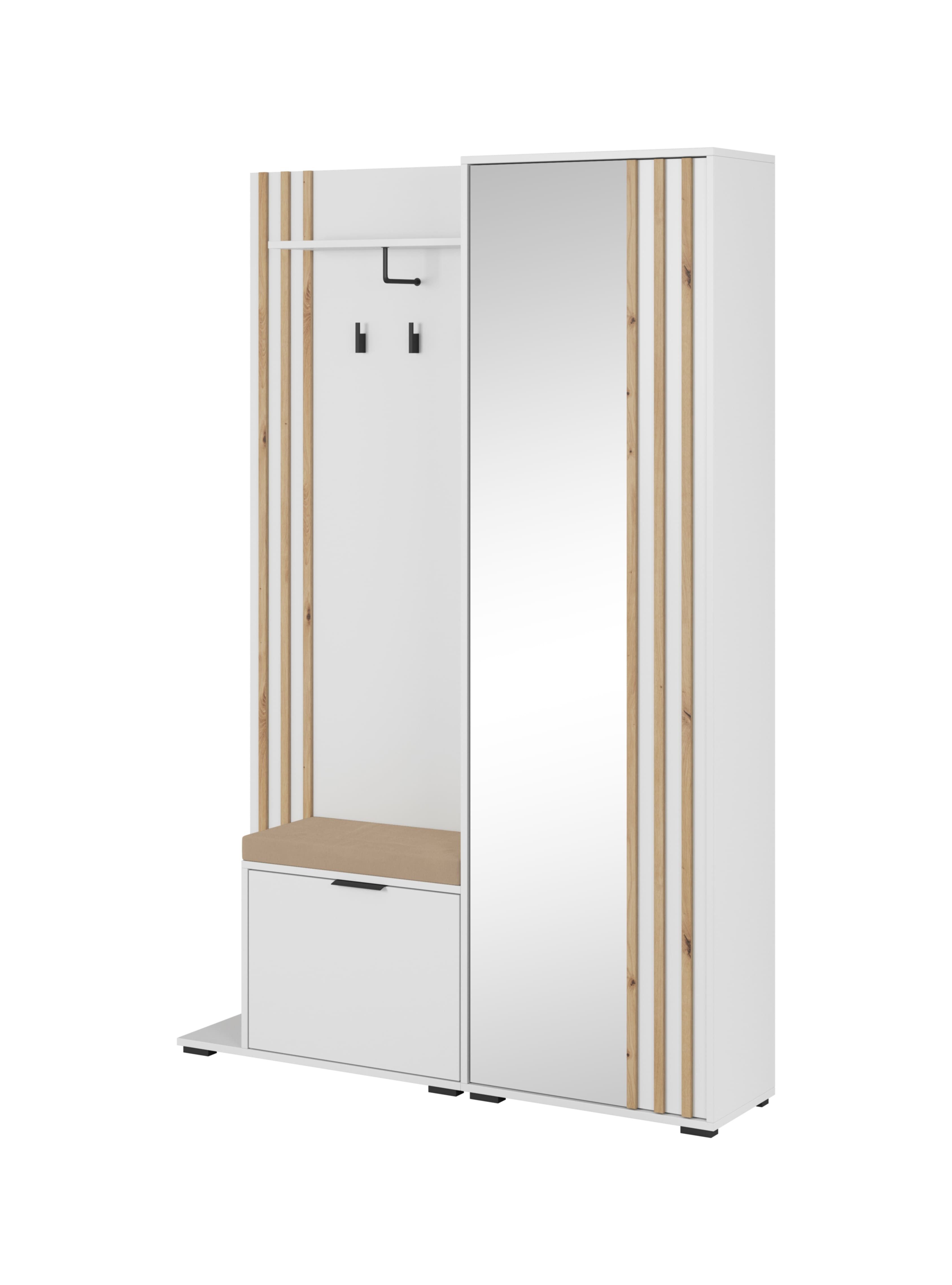 MOEBLO Kompaktgarderobe JOHN (Dielenschrank Wandschrank Regal günstig online kaufen