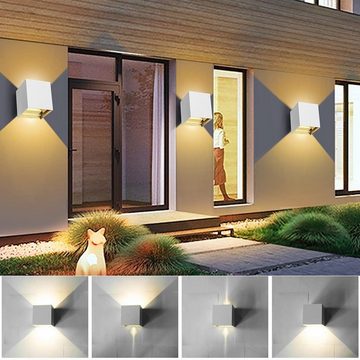 oyajia Wandleuchte 2 Stück LED Wandleuchte Wandlampe Auf und ab Einstellbarer Lichtstrahl, LED fest integriert, Warmweiß, LED Wandlampe mit Bewegungsmelder, für Wohnzimmer, Flur, Balkon, Hotel