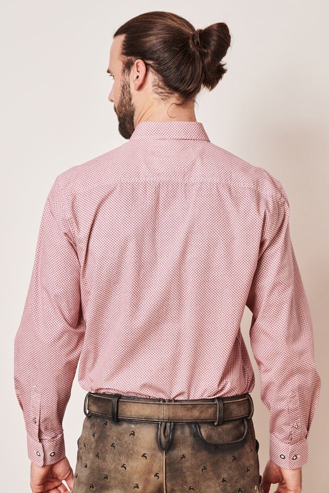 KRÜGER BUAM Trachtenhemd Herrenhemd 'Igor' mit Muster 911765, Rot günstig online kaufen