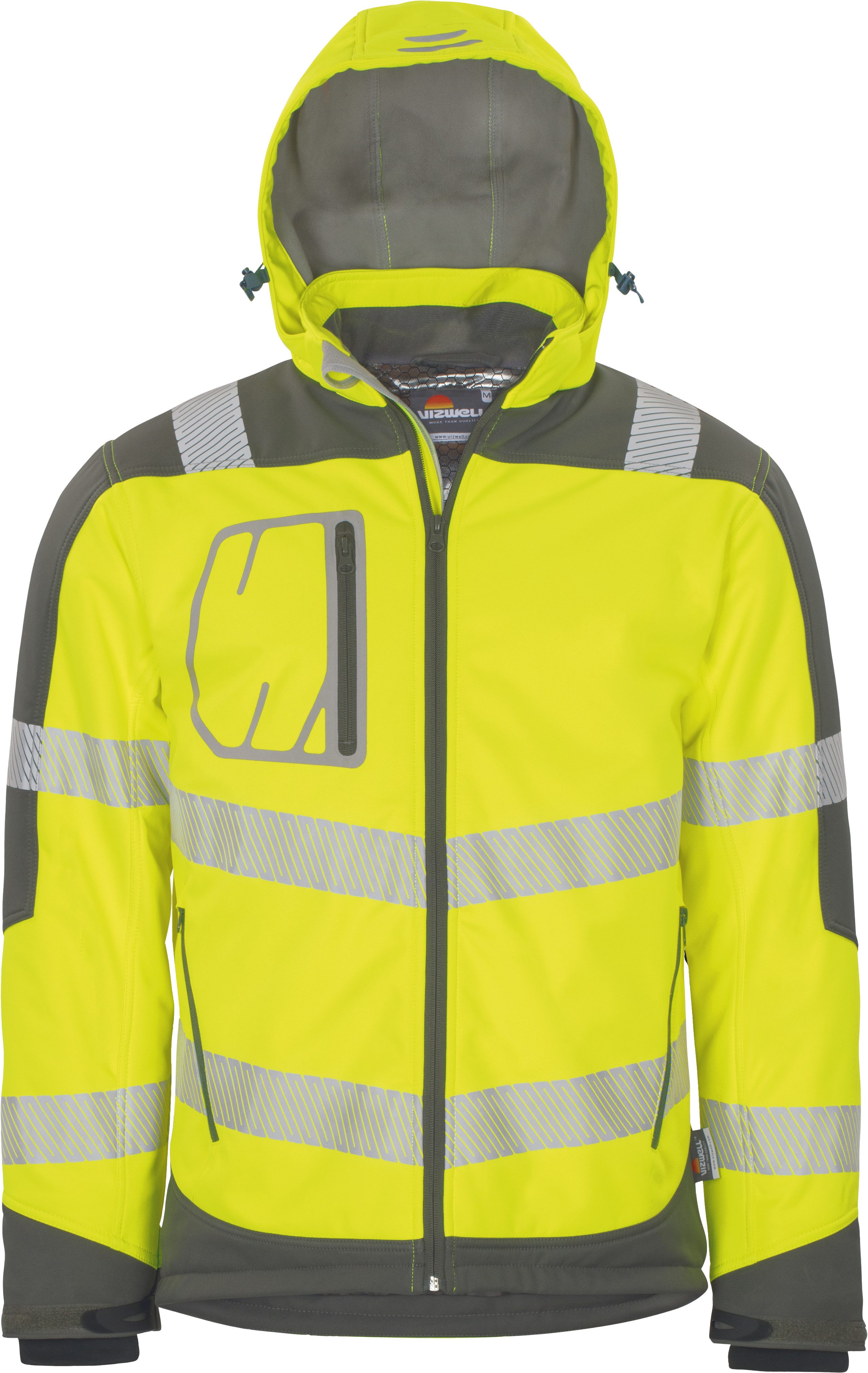 vizwell Softshelljacke Herren Warnschutz Winter-Softshelljacke Arbeitsjacke günstig online kaufen