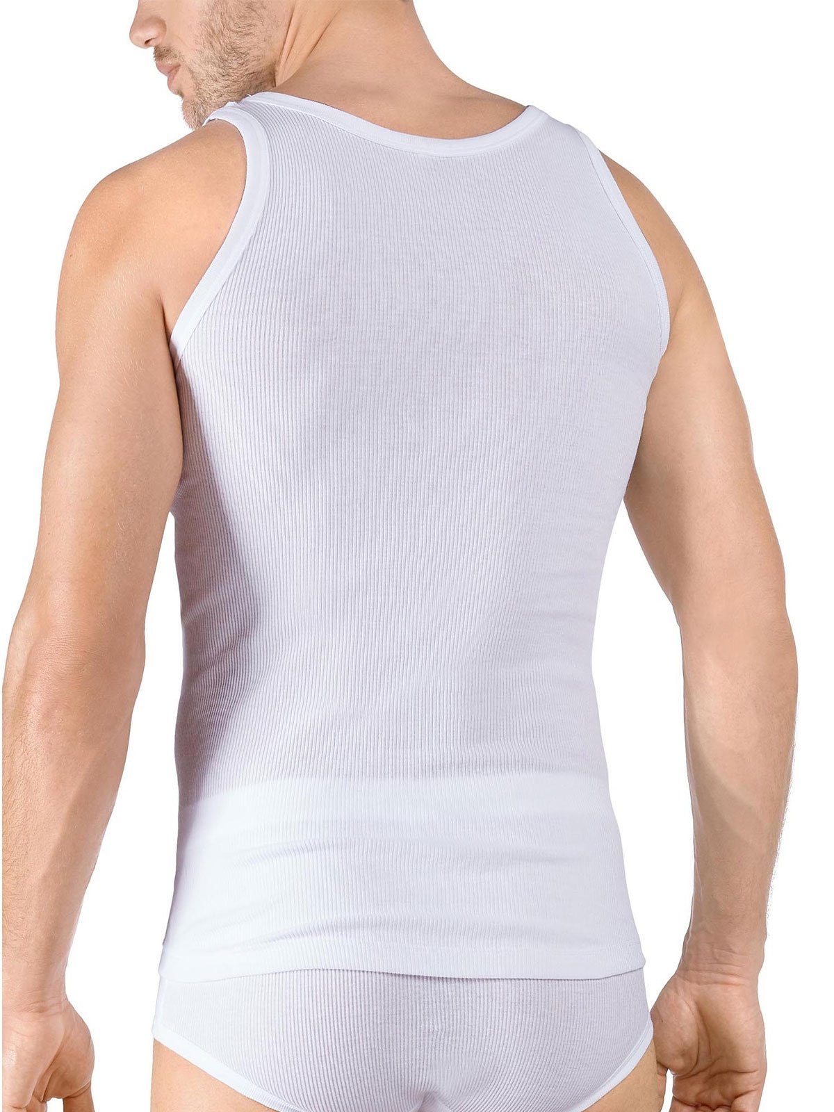 HUBER Achselhemd Herren Achselshirt Cotton Double Rib (Stück, 1-St) biologisch abbaubar