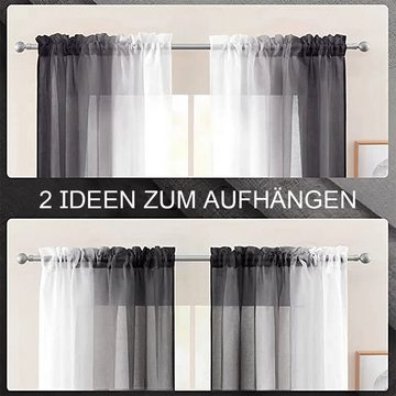 Scheibengardine Eleganter Farbverlauf Vorhang,Blickdicht,Stilvoll,4 Größen verfügbar, Welikera