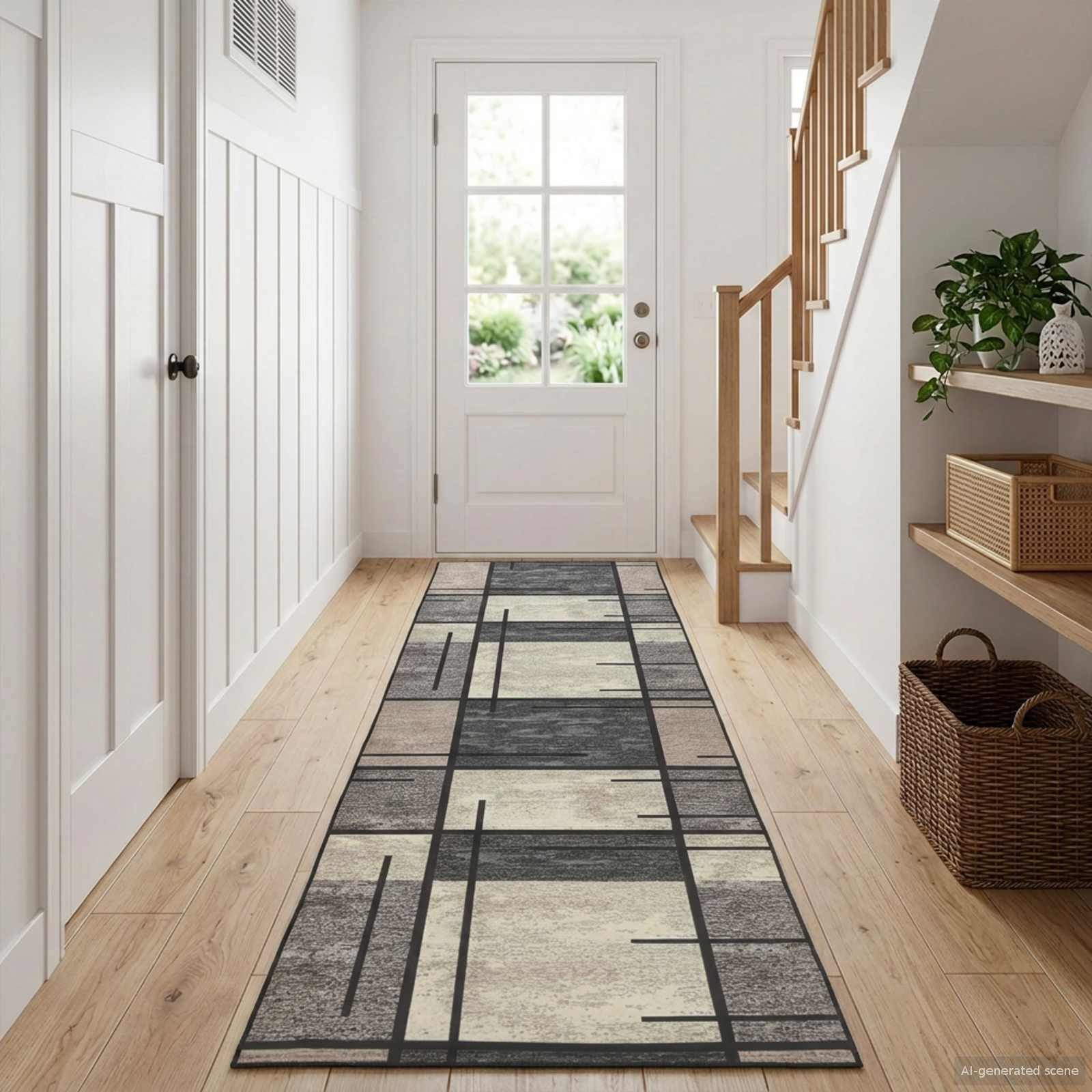 vidaXL Teppich Teppichläufer LESAKA Braun 50 x 200 cm Diamant-Velours – Bild 2 von 4