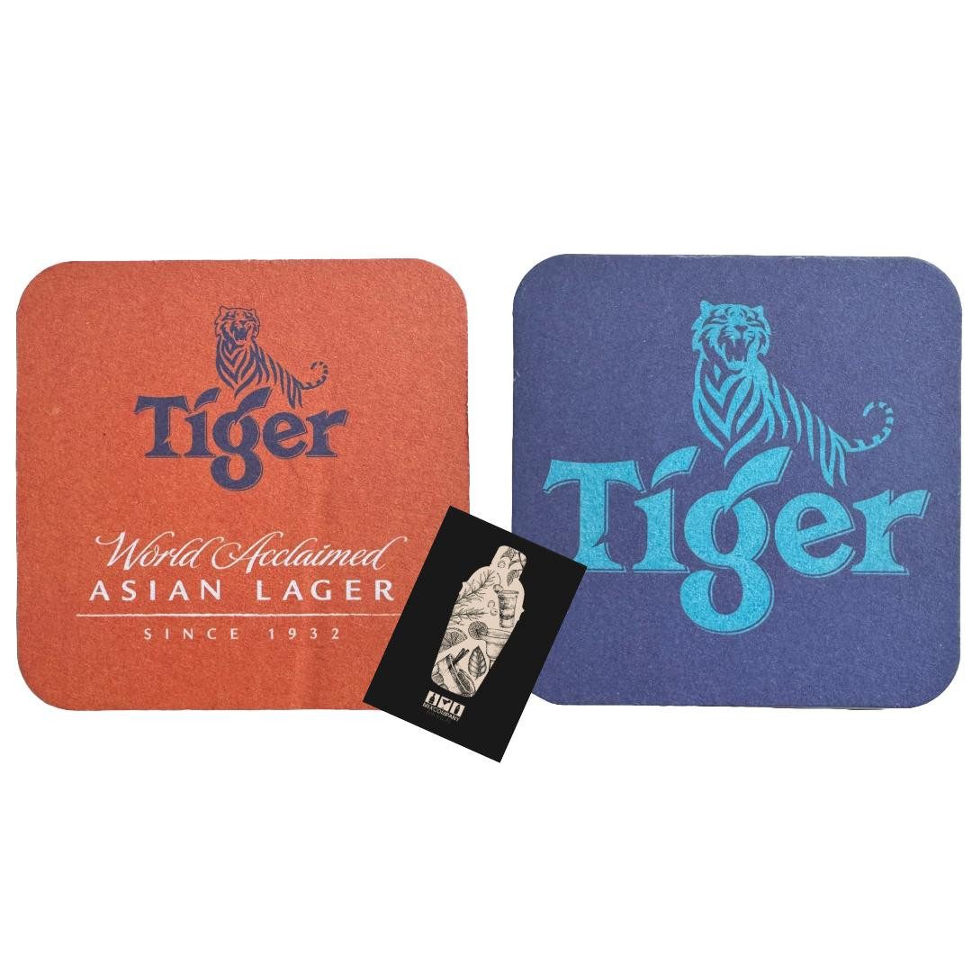 Bierdeckel Tiger Beer Bierdeckel - 100er Pack - Premium Untersetzer für stilvol