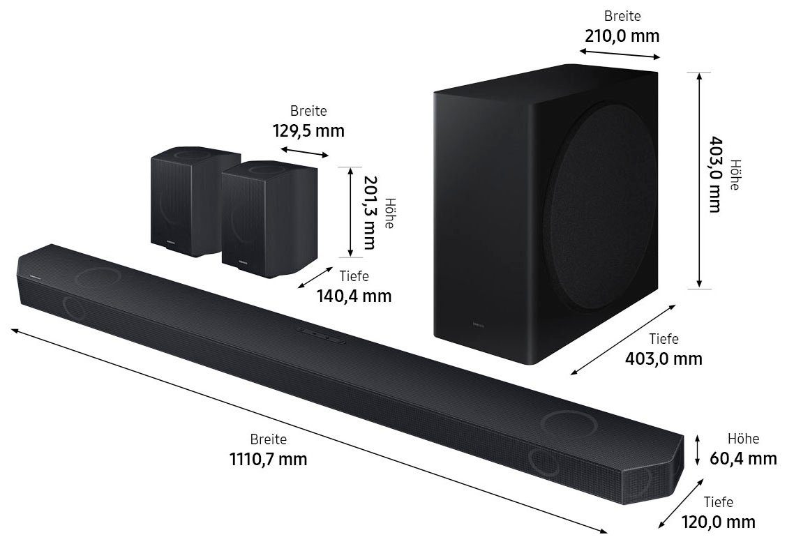 Samsung HW-Q935GC Soundbar dazu: 48 (540 von 39,99€, Garantie im Mon. 9.1.4-SurroundSound) Wert W, Gratis