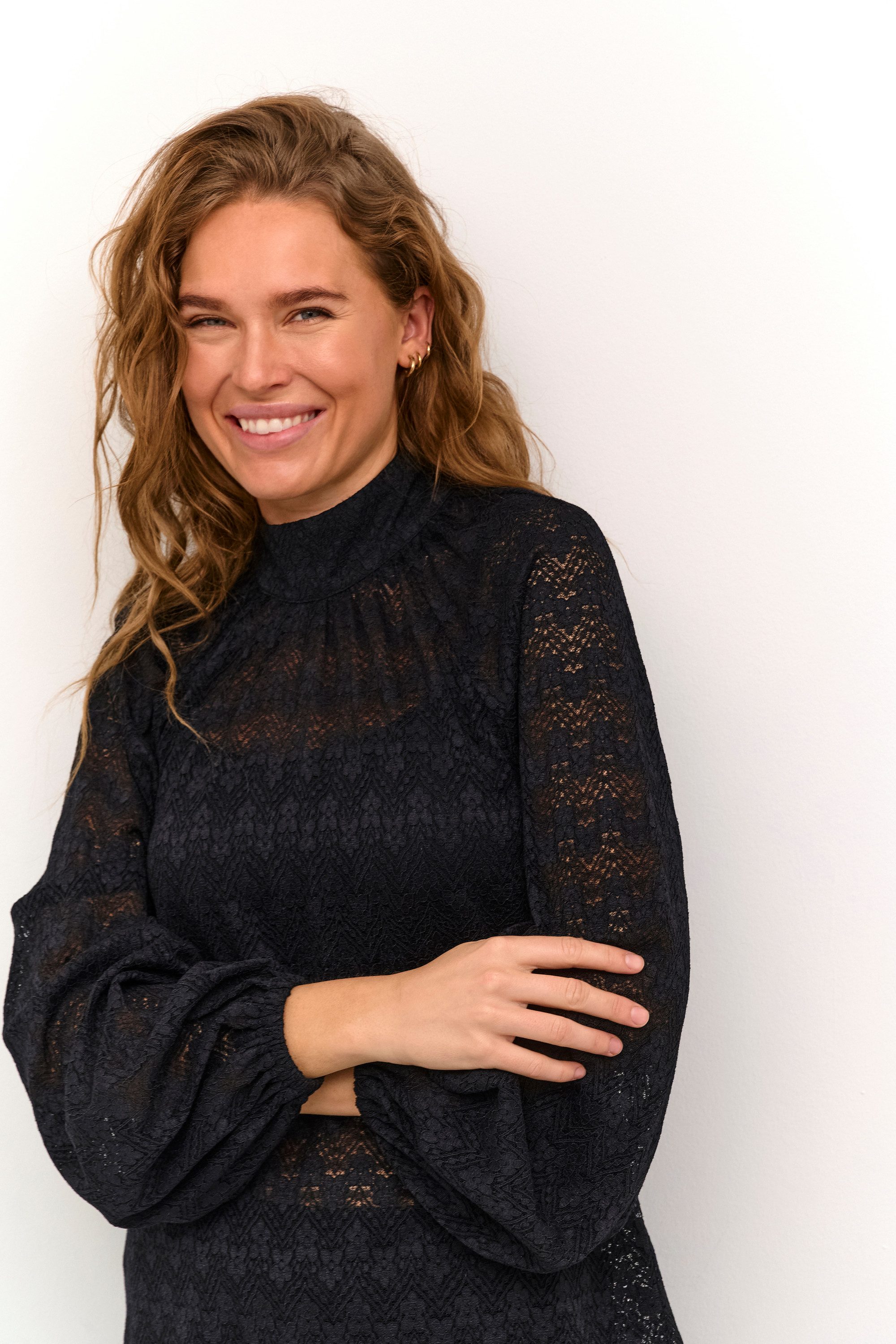 KAFFE Langarmbluse Langarm-Bluse KAsmilla