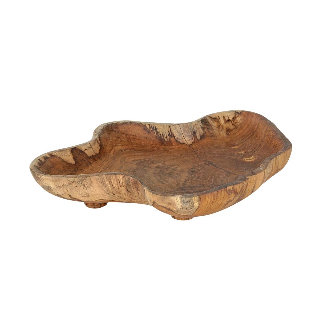 Licht-Erlebnisse Dekoschale BALI, Holz geölt Handarbeit Unikat Deko Schale für Schmuck Schlüssel