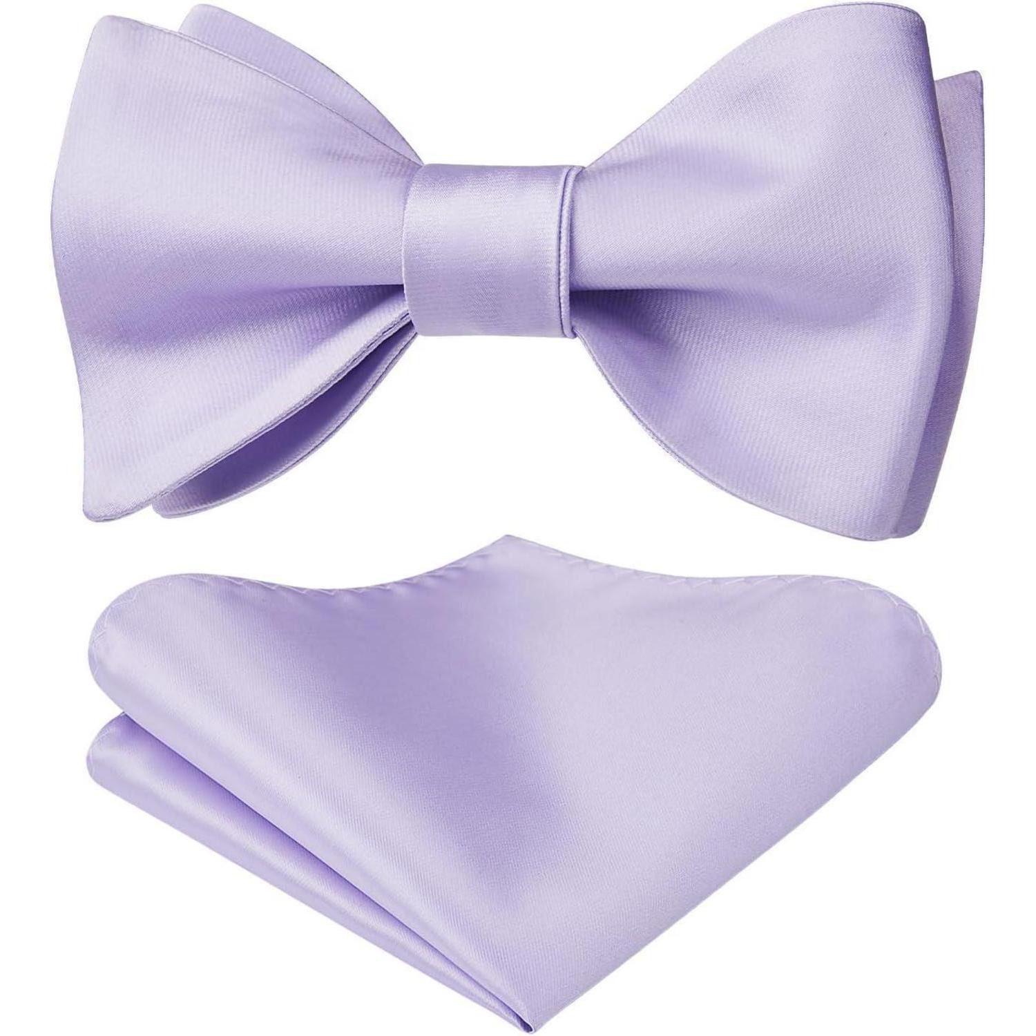 LuxusKollektion Fliege Fliege Herren Einstecktuch Accessoires Hemd Anzug Smoking Lavendel