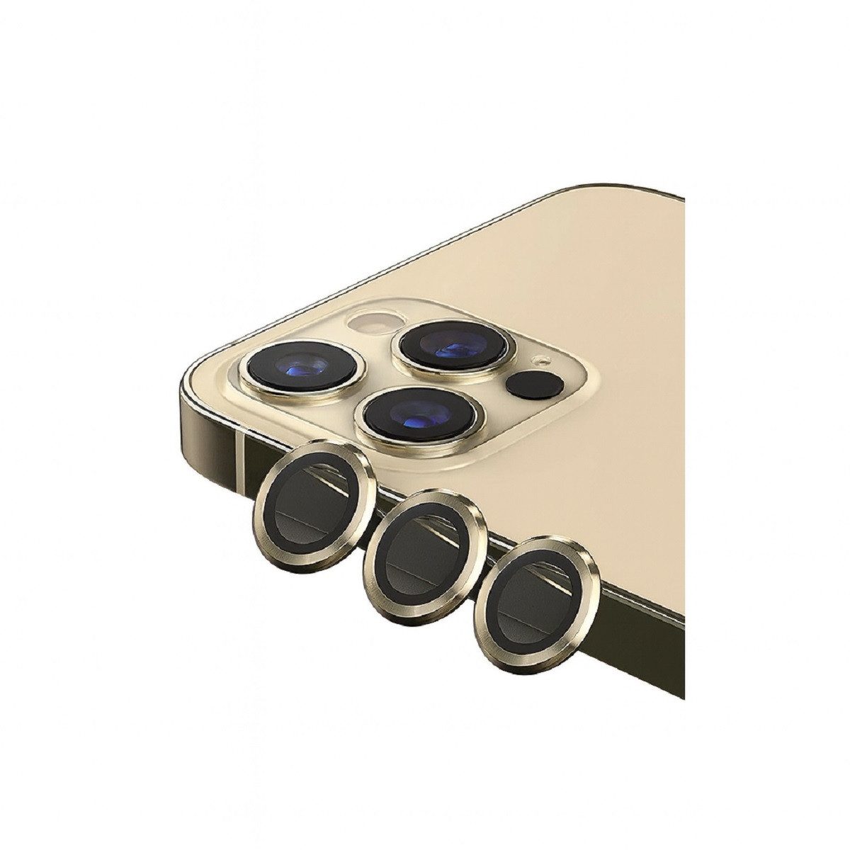 COFI 1453 Kameraschutzglas für Smartphone-Linsen kompatibel mit Iphone 13 Gold für Apple Iphone 13, 1 Stück, perfekt für kompletten Kameraschutz