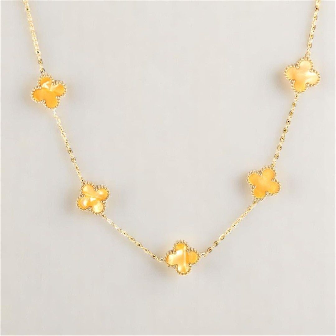 Medusa Accessoires Charm-Kette Kleeblatt Gelb Kette günstig online kaufen