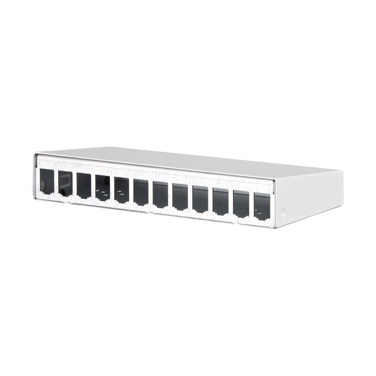 Aufputzgehäuse für 12 E-DAT Module Netzwerk-Panel