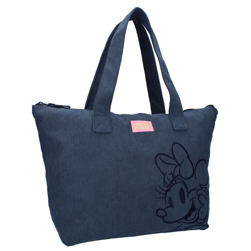 Vadobag Shopper Damen Cord Umhängetasche Disney Minnie Mouse marineblaue Tasche