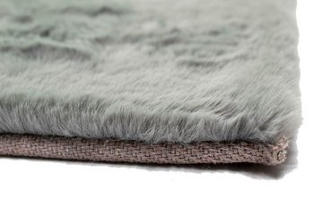 Hochflor-Teppich Teppich weich Kunstfell Hochflorteppich Faux Fur waschbar grau anthrazit, Carpetia, rechteckig, Höhe: 30 mm