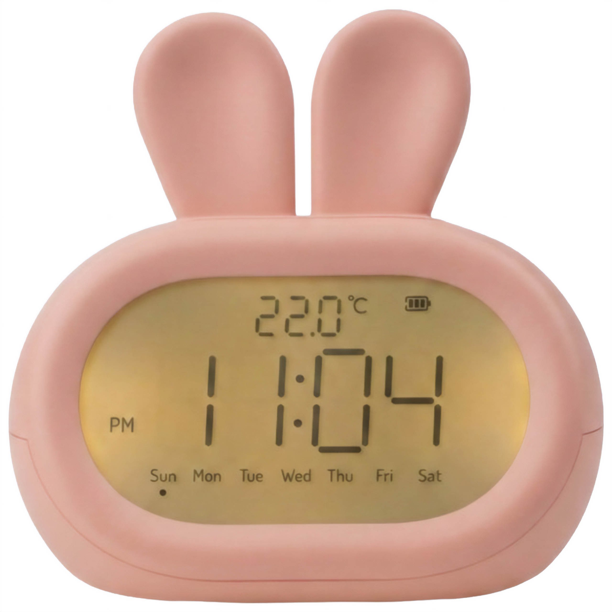 Sarcia.eu Kinderwecker Mary's Elektronischer Wecker mit Display, Häschen-Design, rosa, USB – Bild 2 von 5