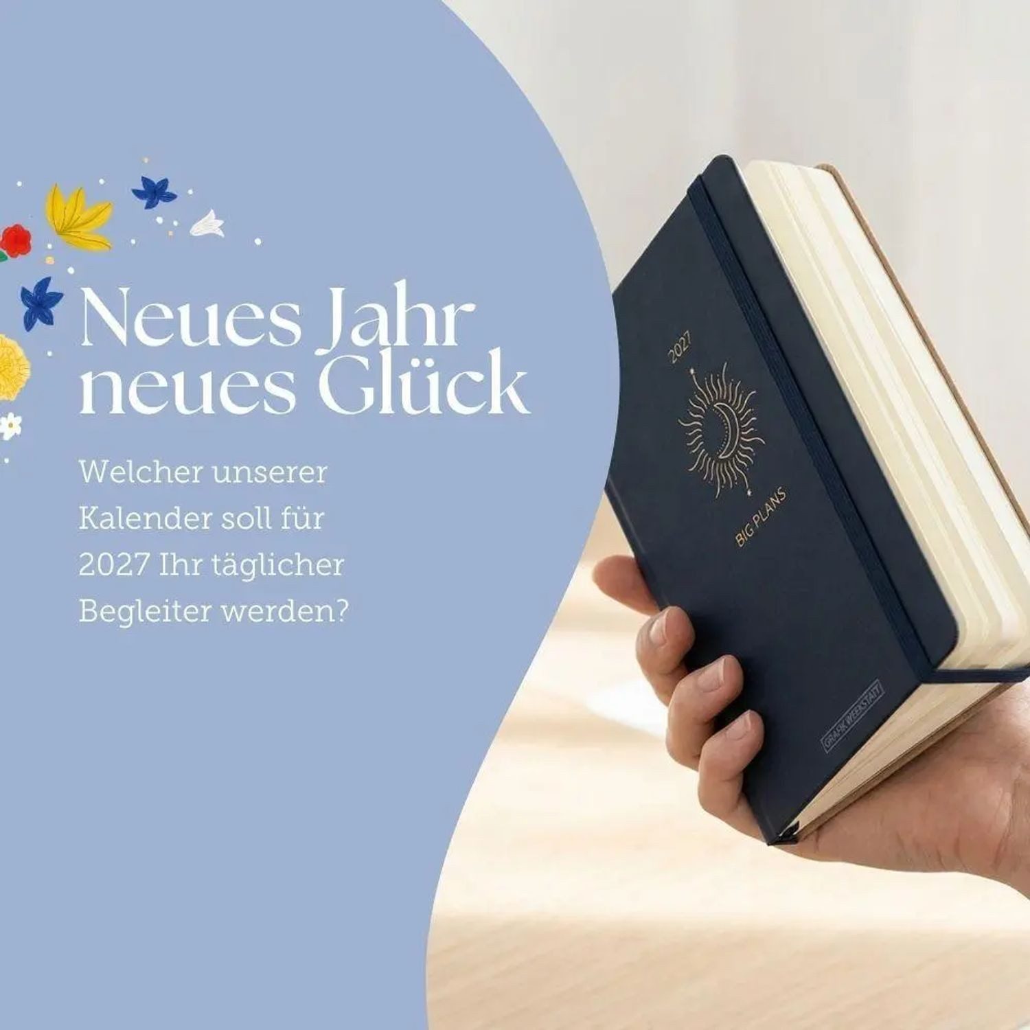 Grafik Werkstatt Taschenkalender Terminplaner Lady Softcover 2027 Dankbarkeits-Planer