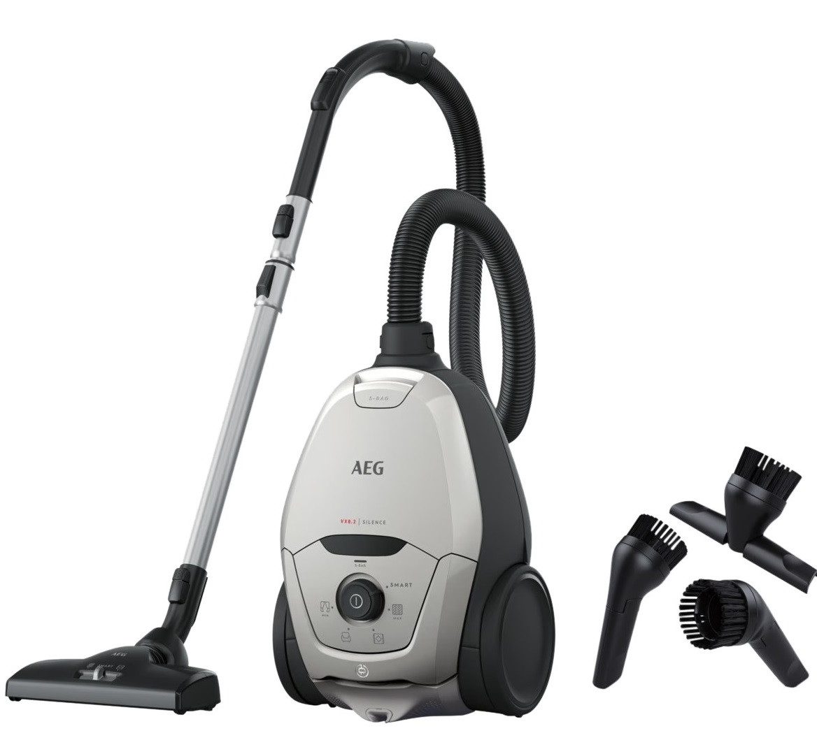 AEG Bodenstaubsauger VX8 Bagged Vacuum Cleaner, 600 W, Staubbeutel, Beutelstaubsauger leise SmartMode starke Saugleistung 3,5l