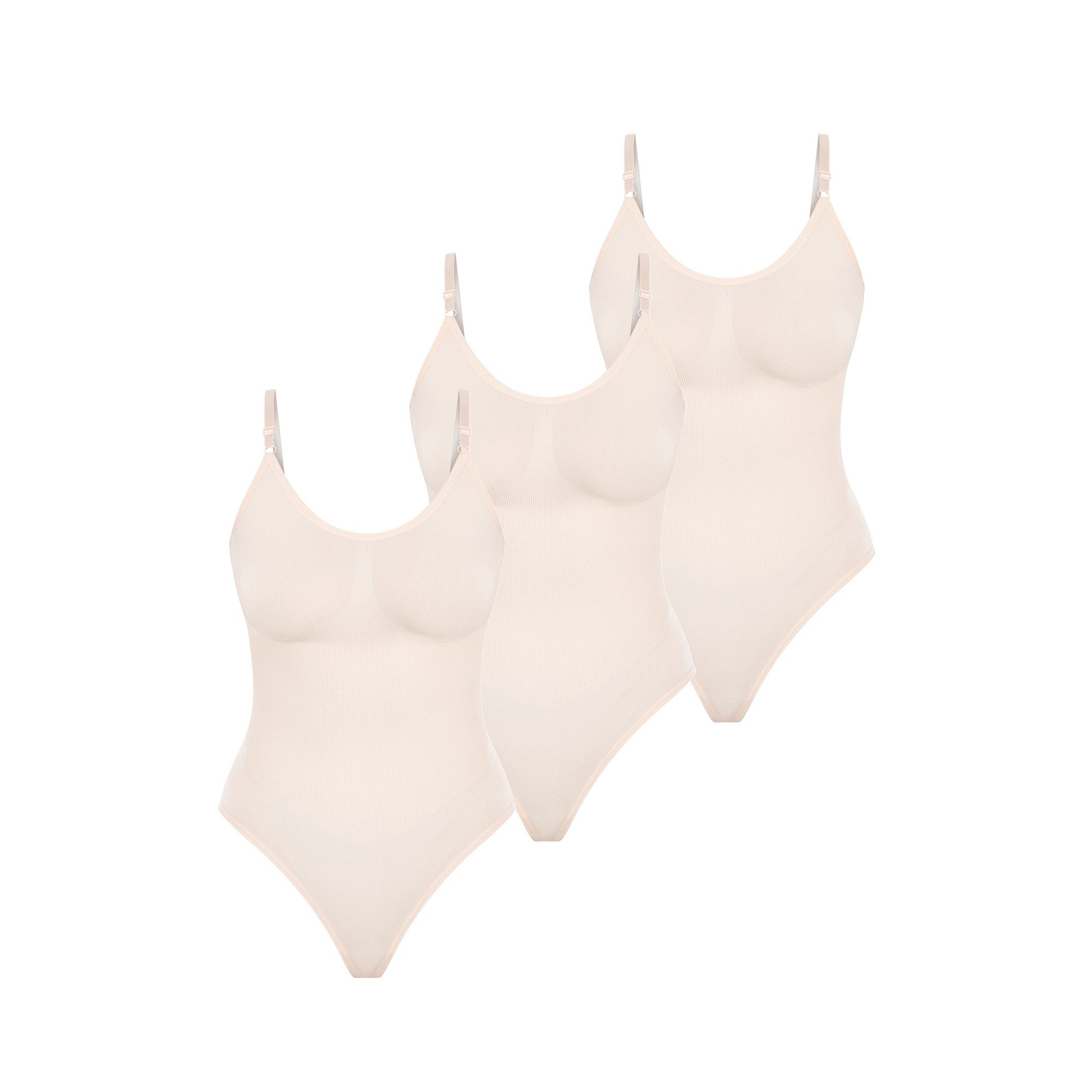 Smilodox Miederbody 3x Nysa Bodysuit, Formbody mit V-Ausschnitt, figurformend Figurformend, Strech, Rückenauschnitt, V-Ausschnitt