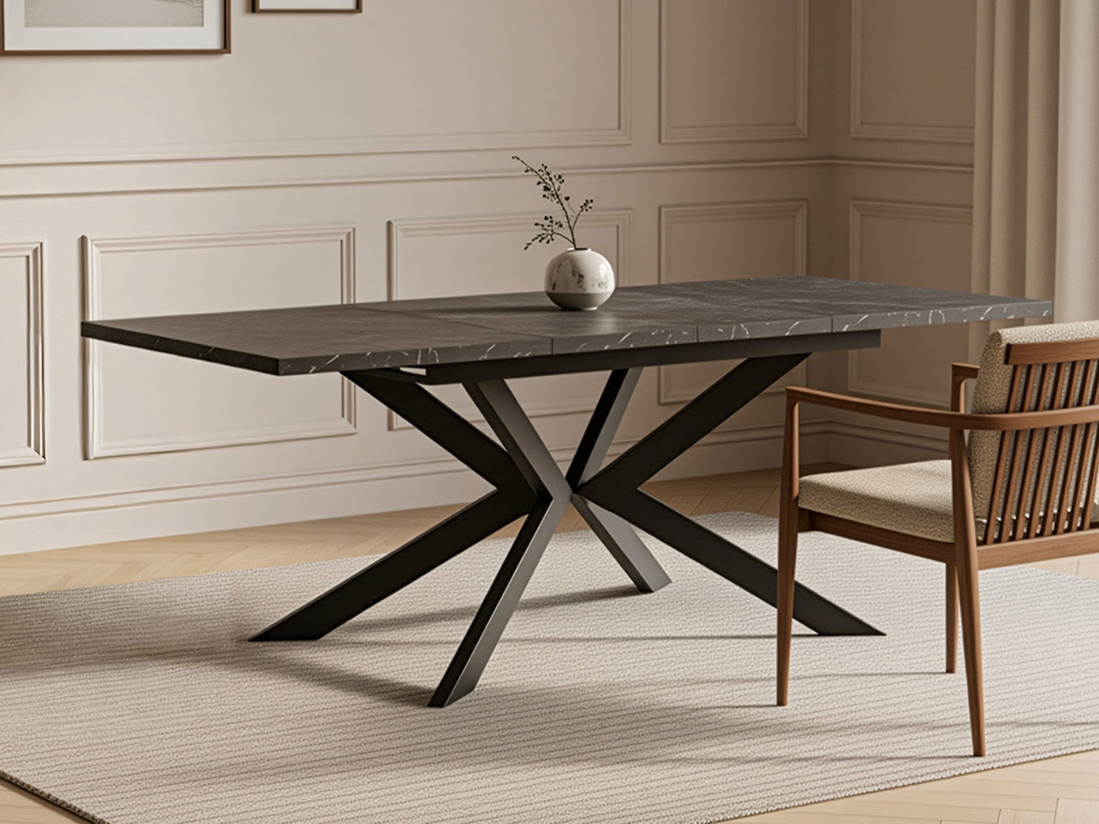 DUBI Möbel Esstisch MALTE, Sternfuß-Gestell, 140-220cm, günstig online kaufen