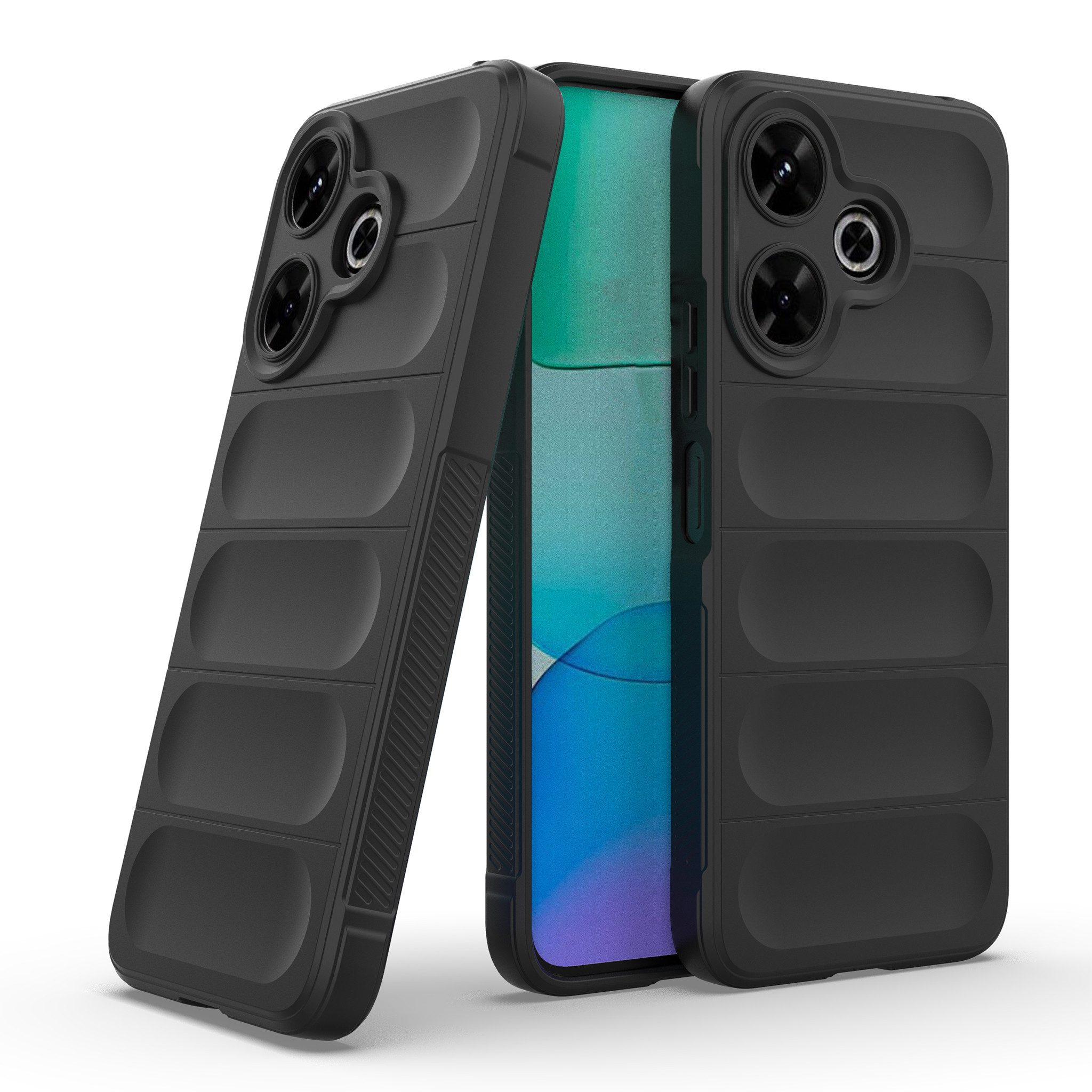 Tec-Expert Handyhülle Cover Hülle für Xiaomi Redmi 13 6.79 Zoll, 6.79", Case mit Griffzonen und Mikrofaser Inlay