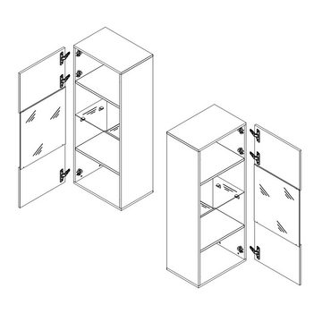Lomadox Wohnzimmer-Set CAIRNS-132, (Mega-Spar-Set, 3-St., 3-tlg), in Eiche Nb., Modern, grifflos