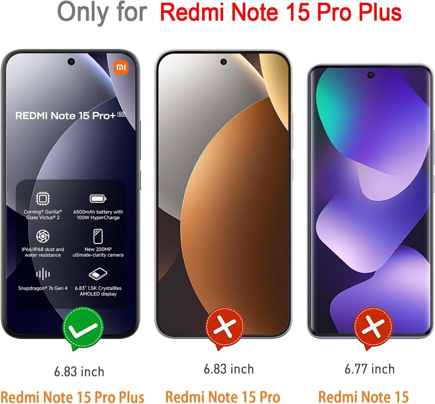 CLM-Tech Handyhülle Transparent für Xiaomi Redmi Note 15 Pro+ / 15 Pro Plus 5G 6,83 Zoll, TPU Gummi, Kratzfest, stoßsicher, schmutzabweisend