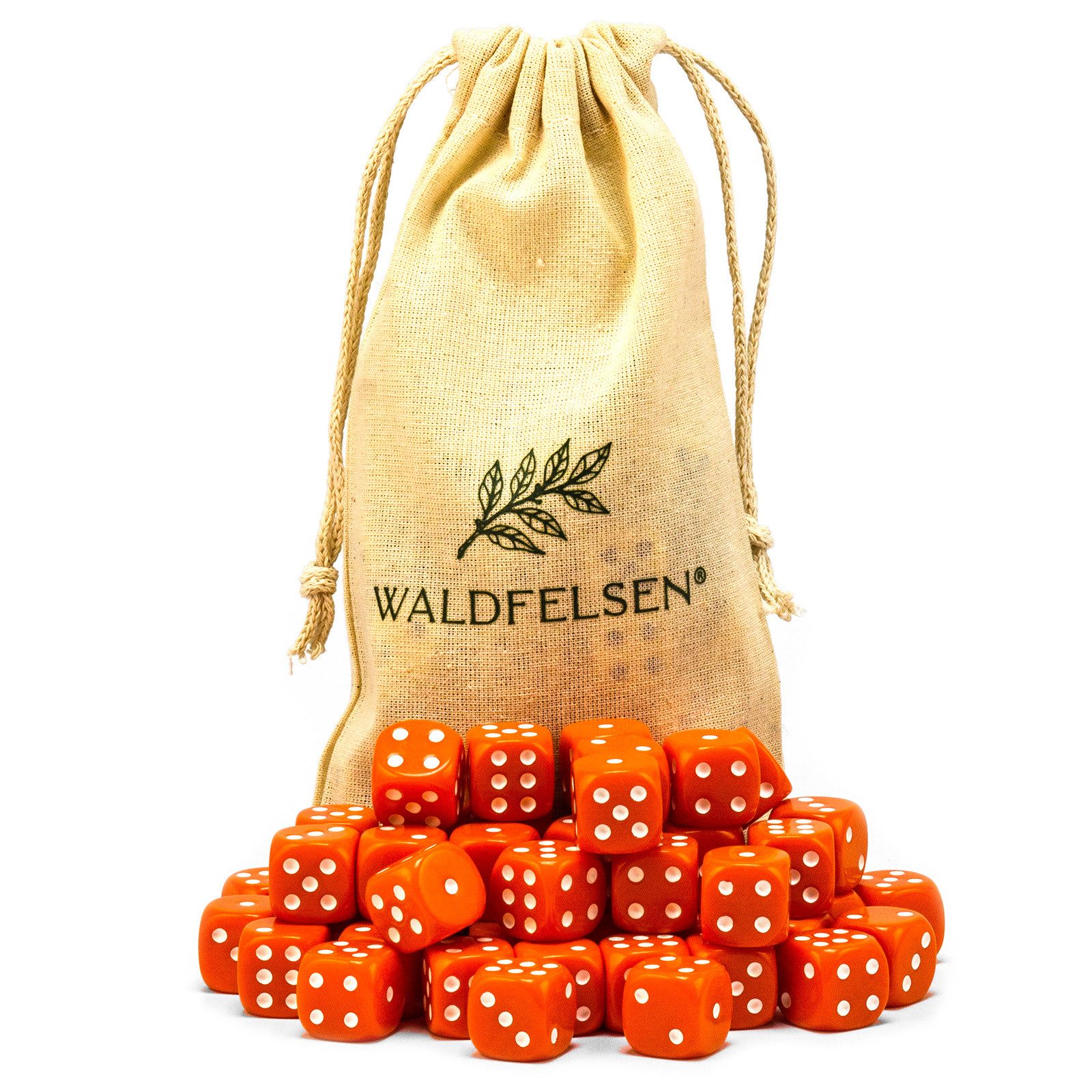 Waldfelsen Spiel – 2-50 Stk Standard Spielwürfel 16 mm Acrylwürfel Würfel bunt, Spielmaterial, Verschiedene Farben