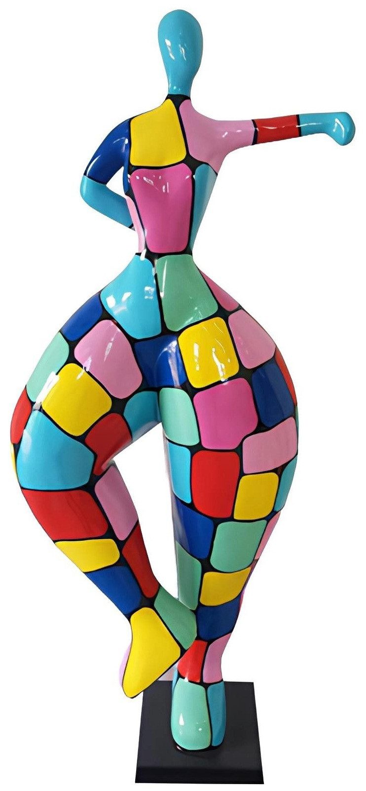 Xlmoebel Dekofigur Abstrakte Ballerina-Skulptur aus Metall für den Garten (Skulptur N111D-132 cm), Hergestellt in Europa