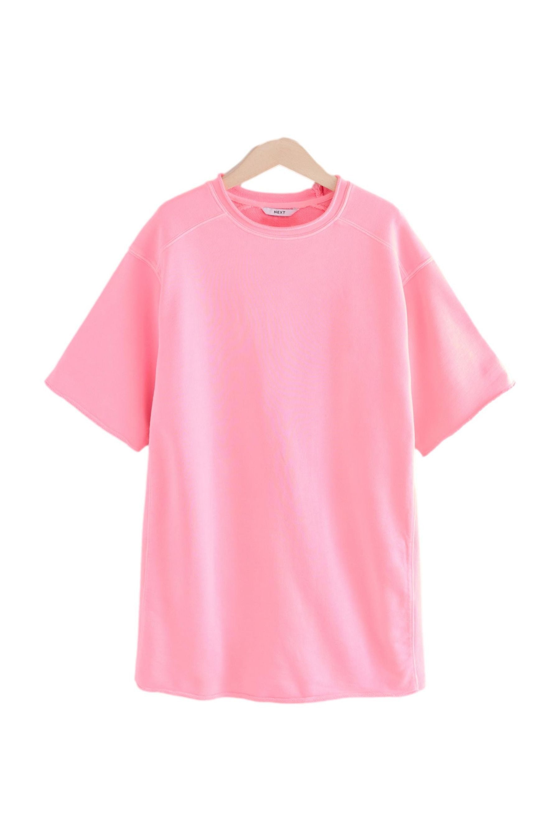 Next Shirtkleid Sweatshirt mit unversäubertem Saum aus Baumwolle (1-tlg) günstig online kaufen