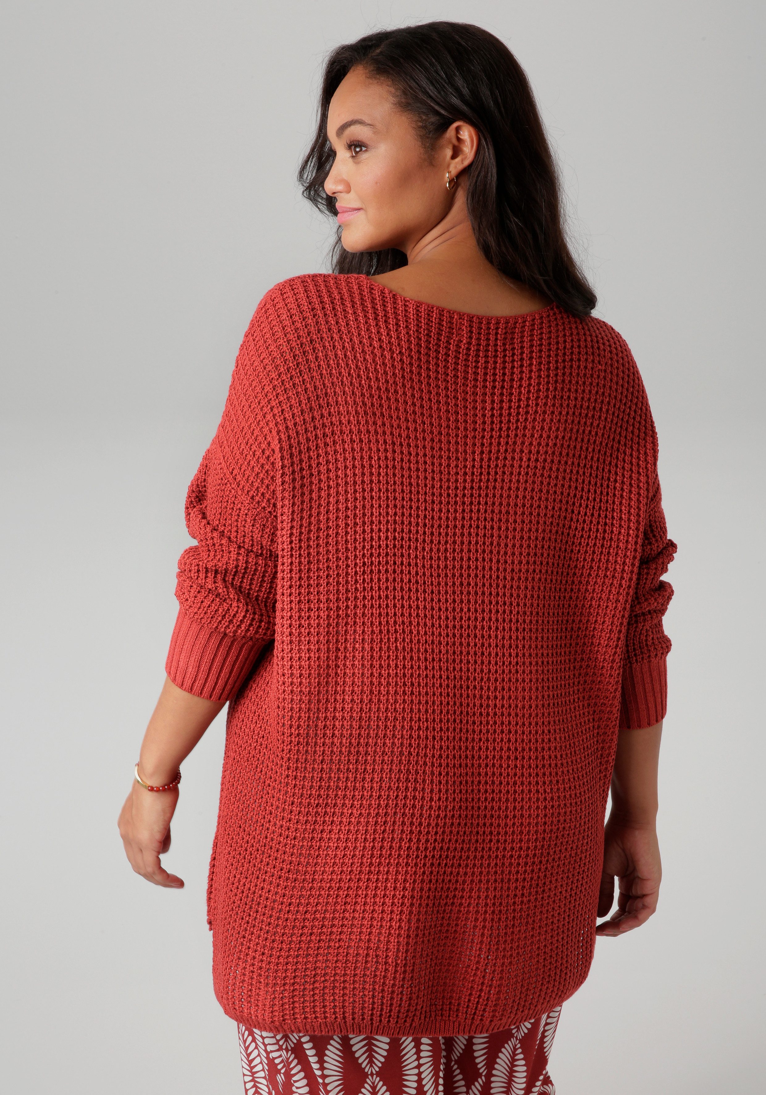 Aniston PLUS Strickpullover, im dezenten Ajour-Strickmuster günstig online kaufen