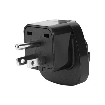 Intirilife Stromadapter, 4x Steckdosen Adapter in SCHWARZ