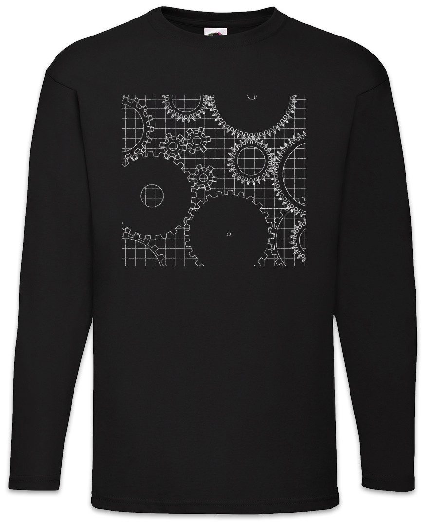 Urban Backwoods Langarmshirt Mechanism II Langarm T-Shirt Uhr Uhrmacher Clockwork Uhren Watch (1-tlg) Mechaniker Mechanik Collector